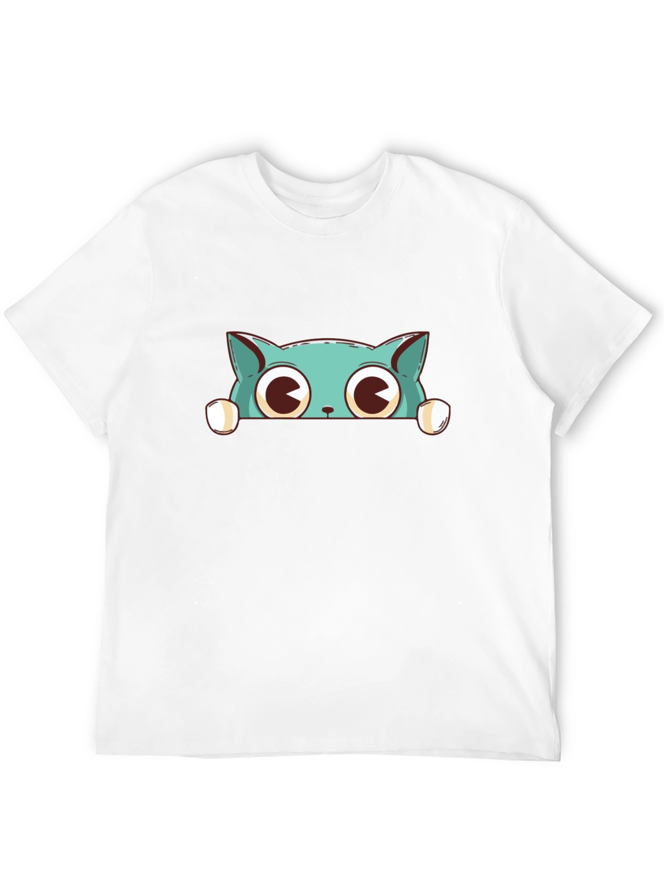 Cute Cat Graphic Print T-Shirt