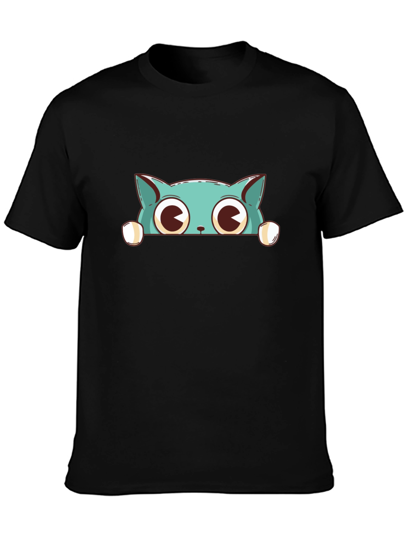 Cute Cat Graphic Print T-Shirt