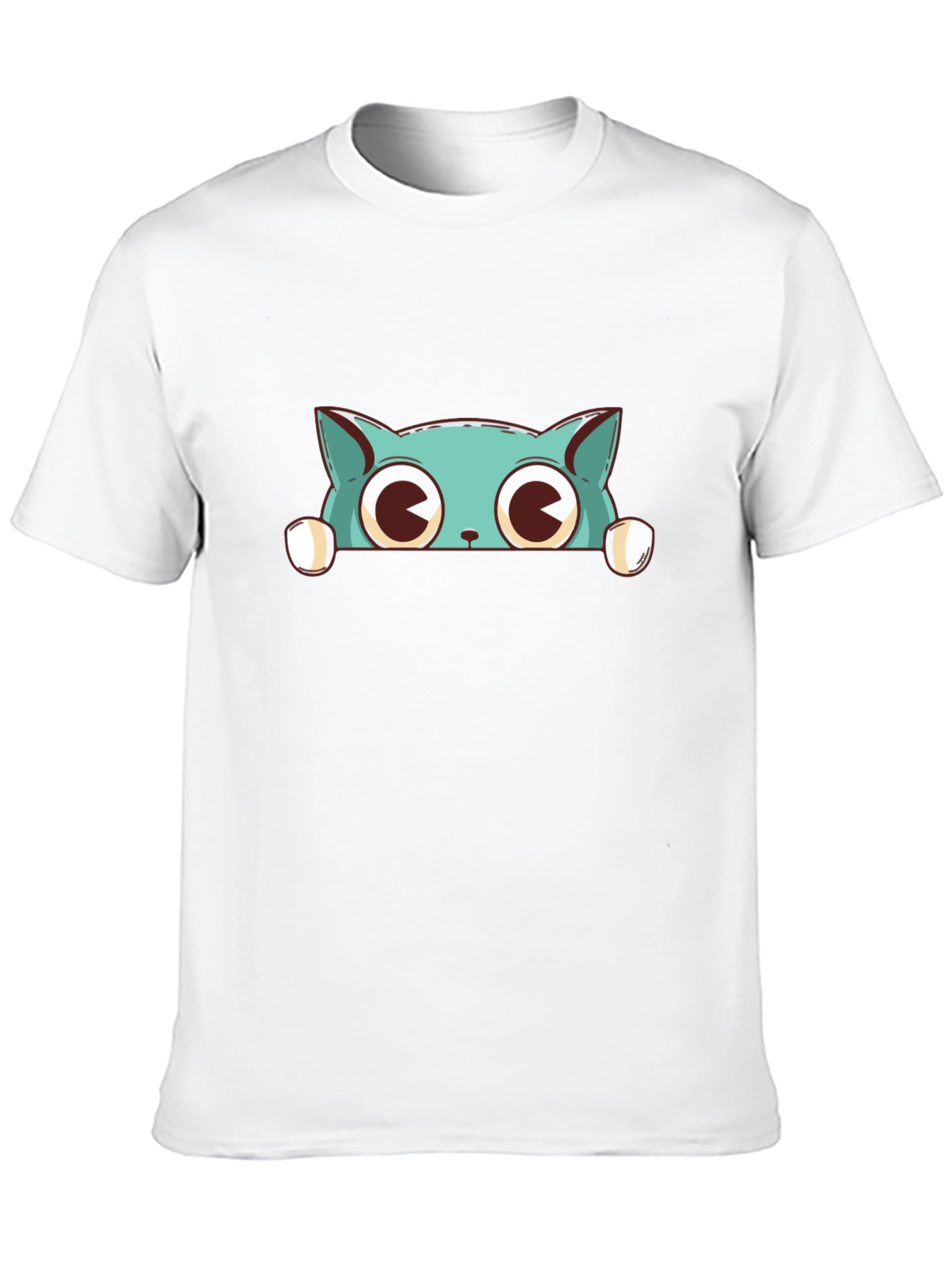Cute Cat Graphic Print T-Shirt