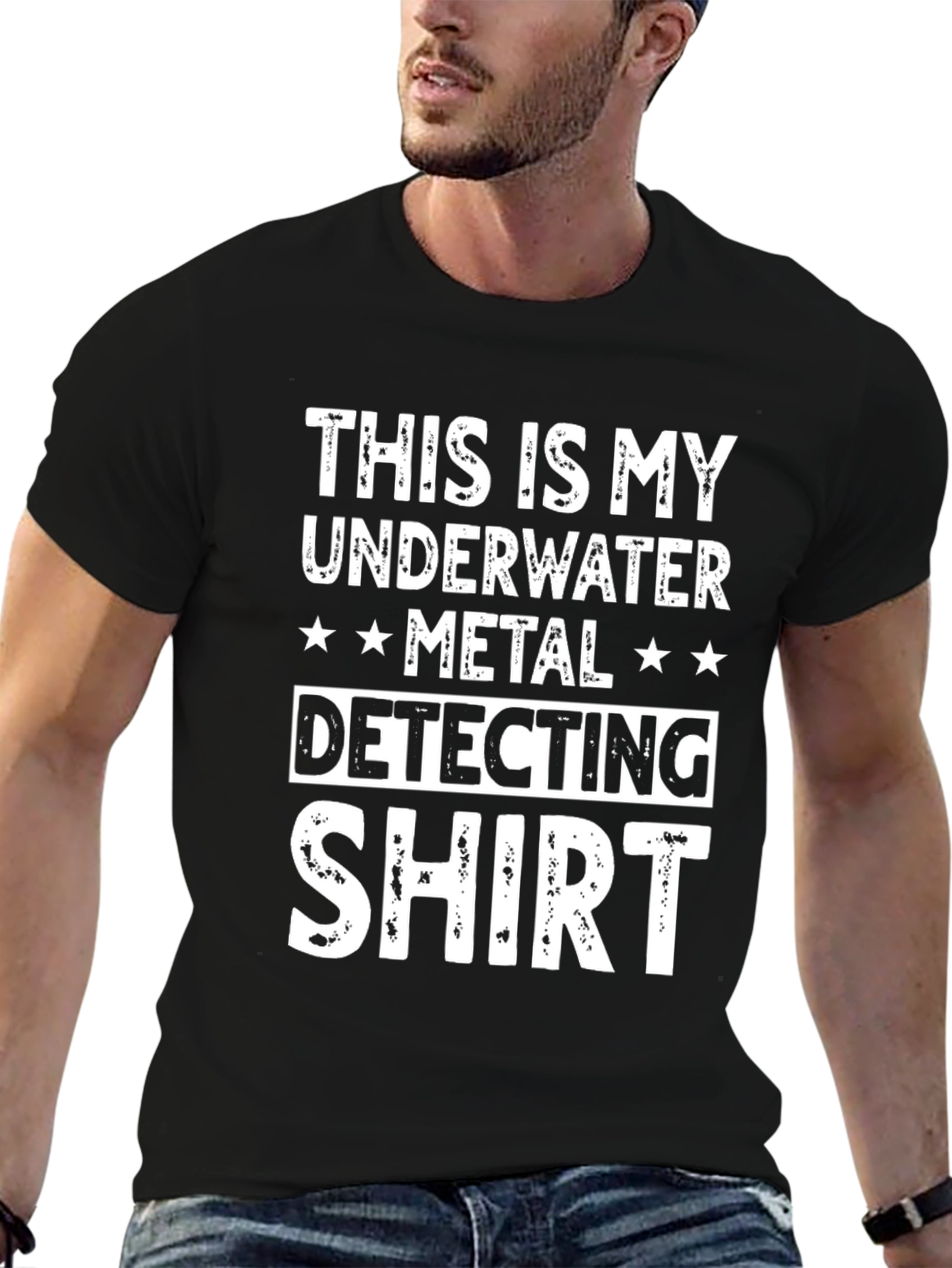 Underwater Metal Detecting Shirt - Black Graphic Tee