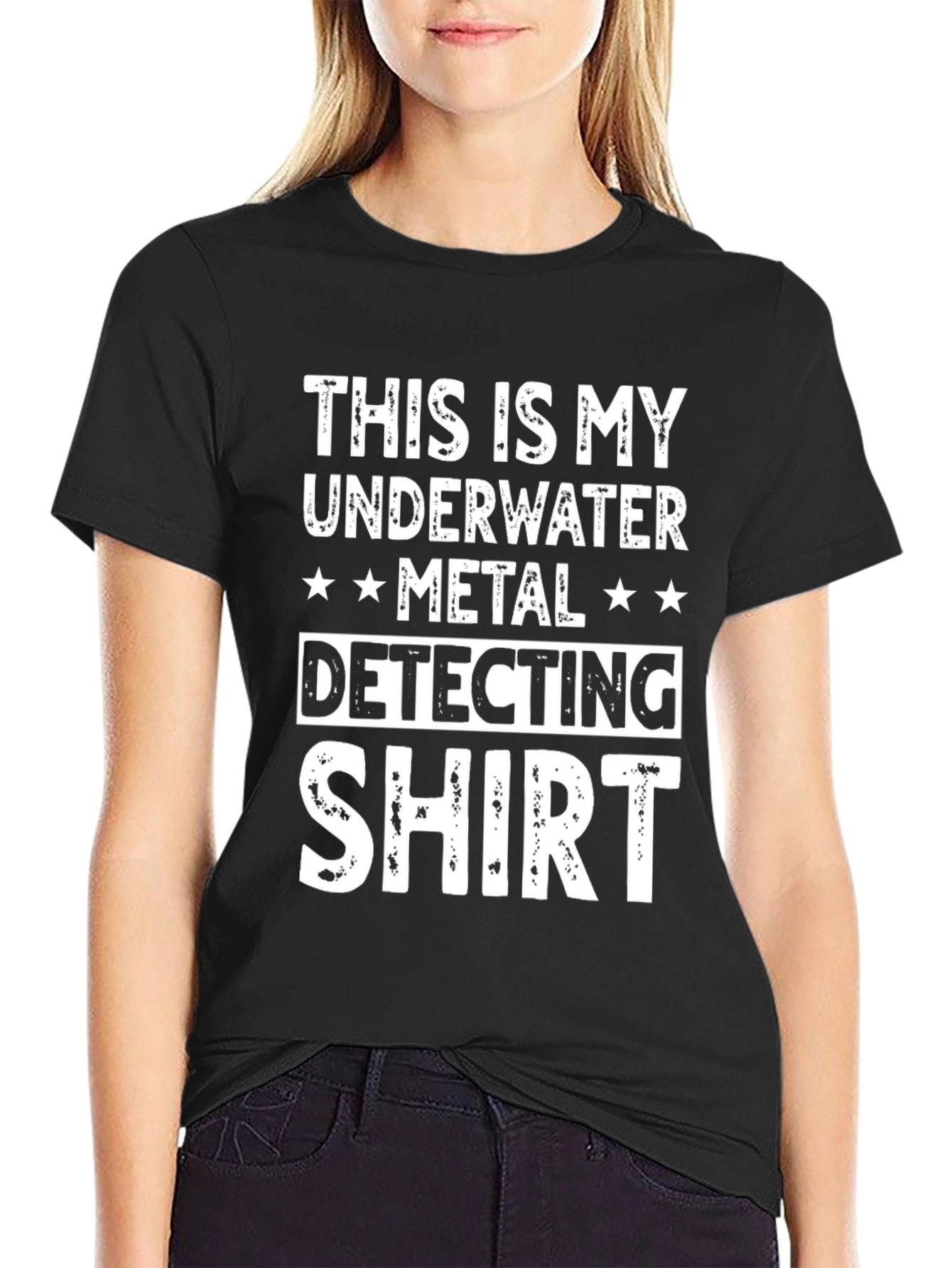 Underwater Metal Detecting Shirt - Black Graphic Tee