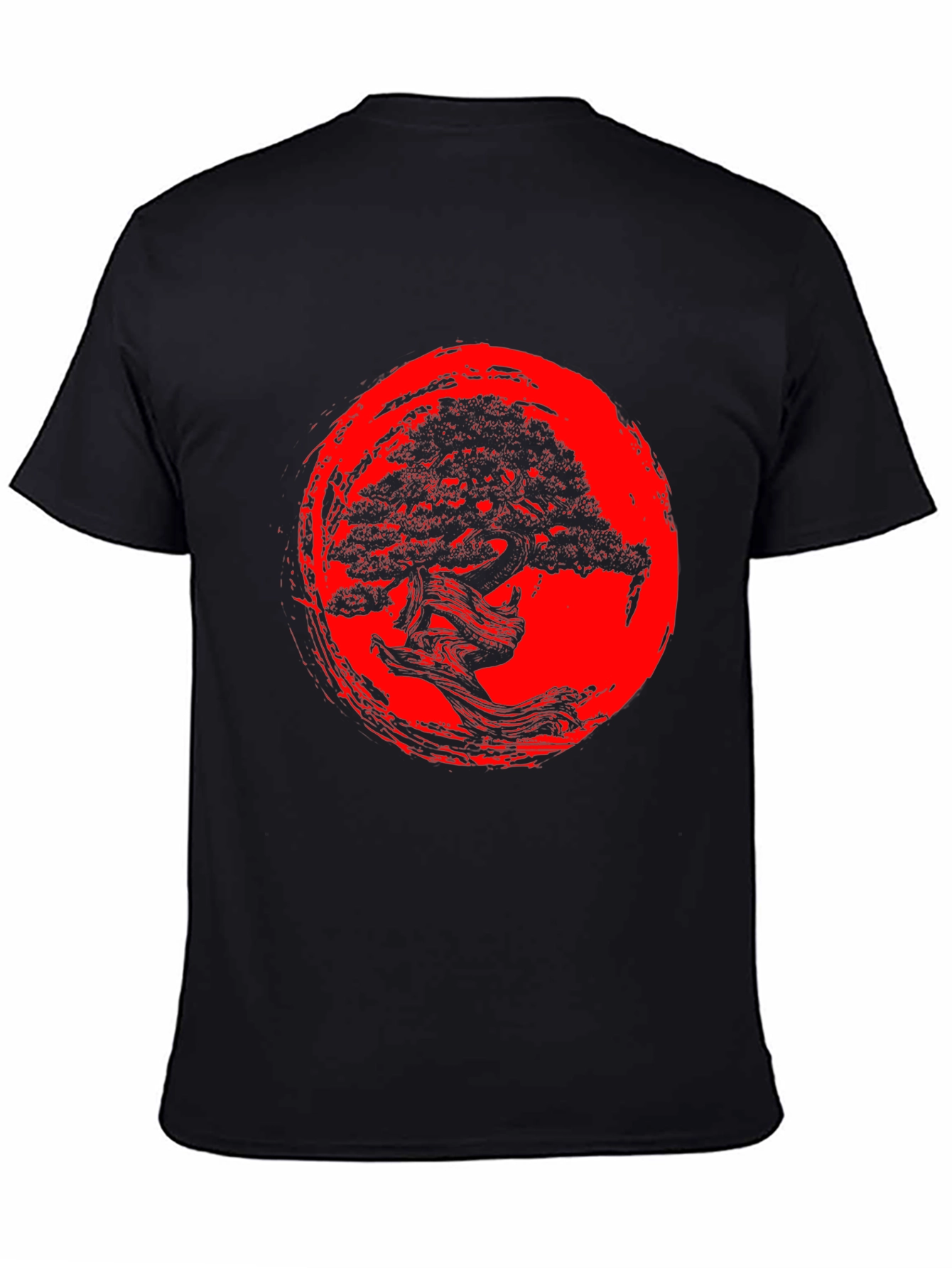 Bonsai Tree Graphic T-Shirt - Zen Style Black Tee