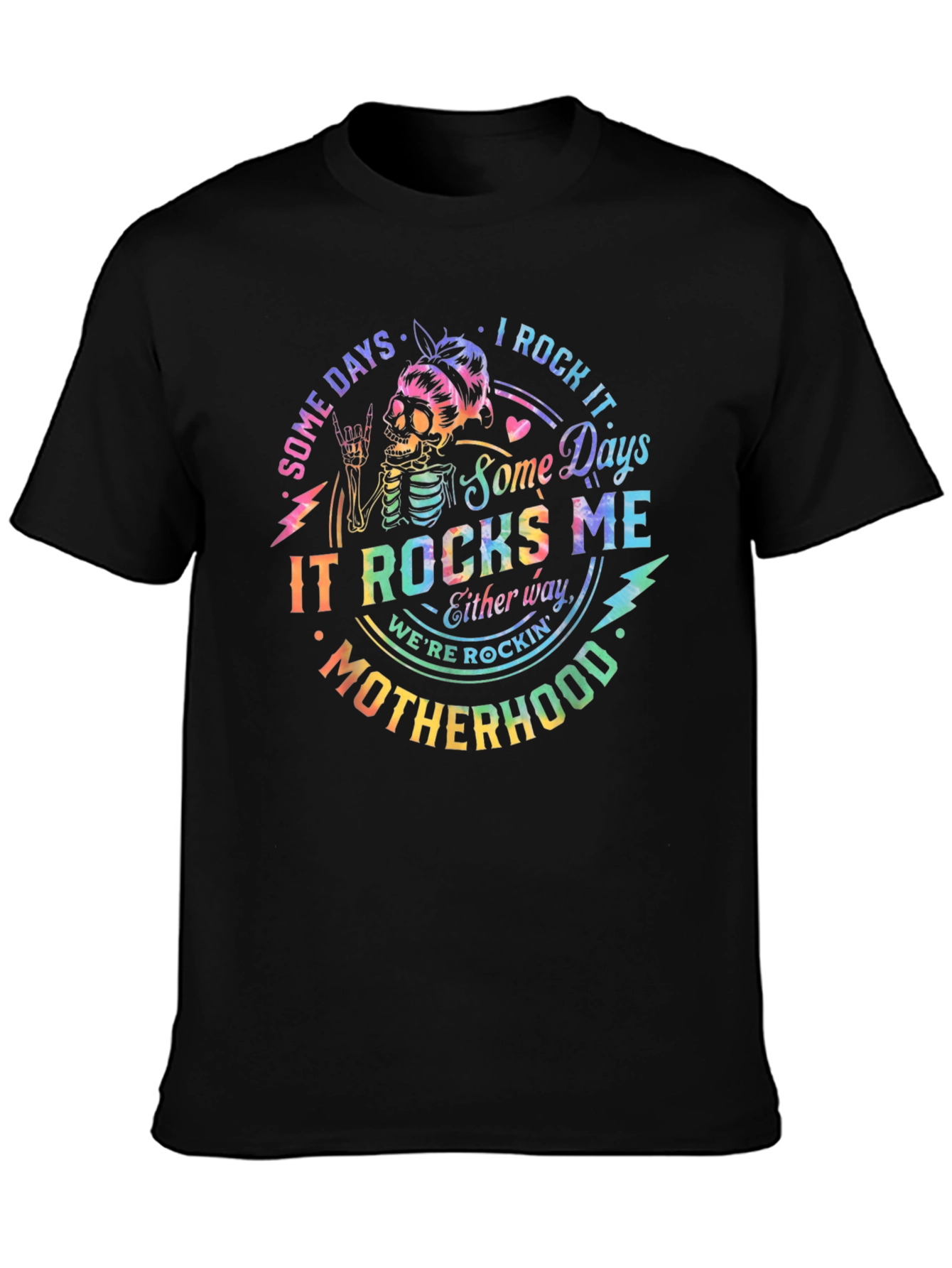 Rockin Motherhood T-Shirt - Skeleton Design