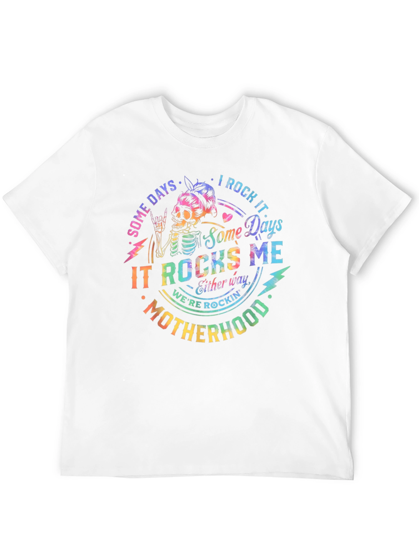 Rockin Motherhood T-Shirt - Skeleton Design