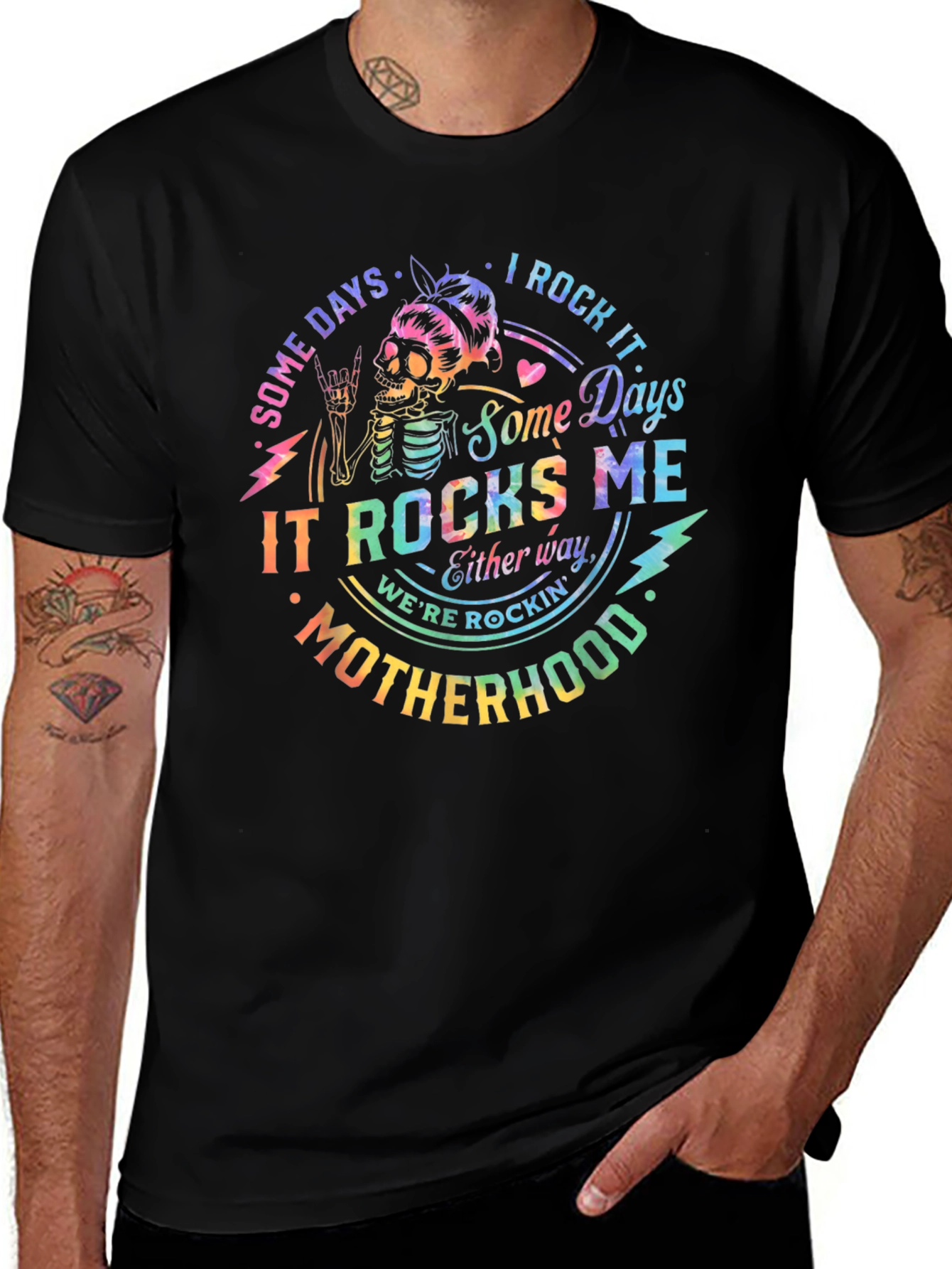 Rockin Motherhood T-Shirt - Skeleton Design