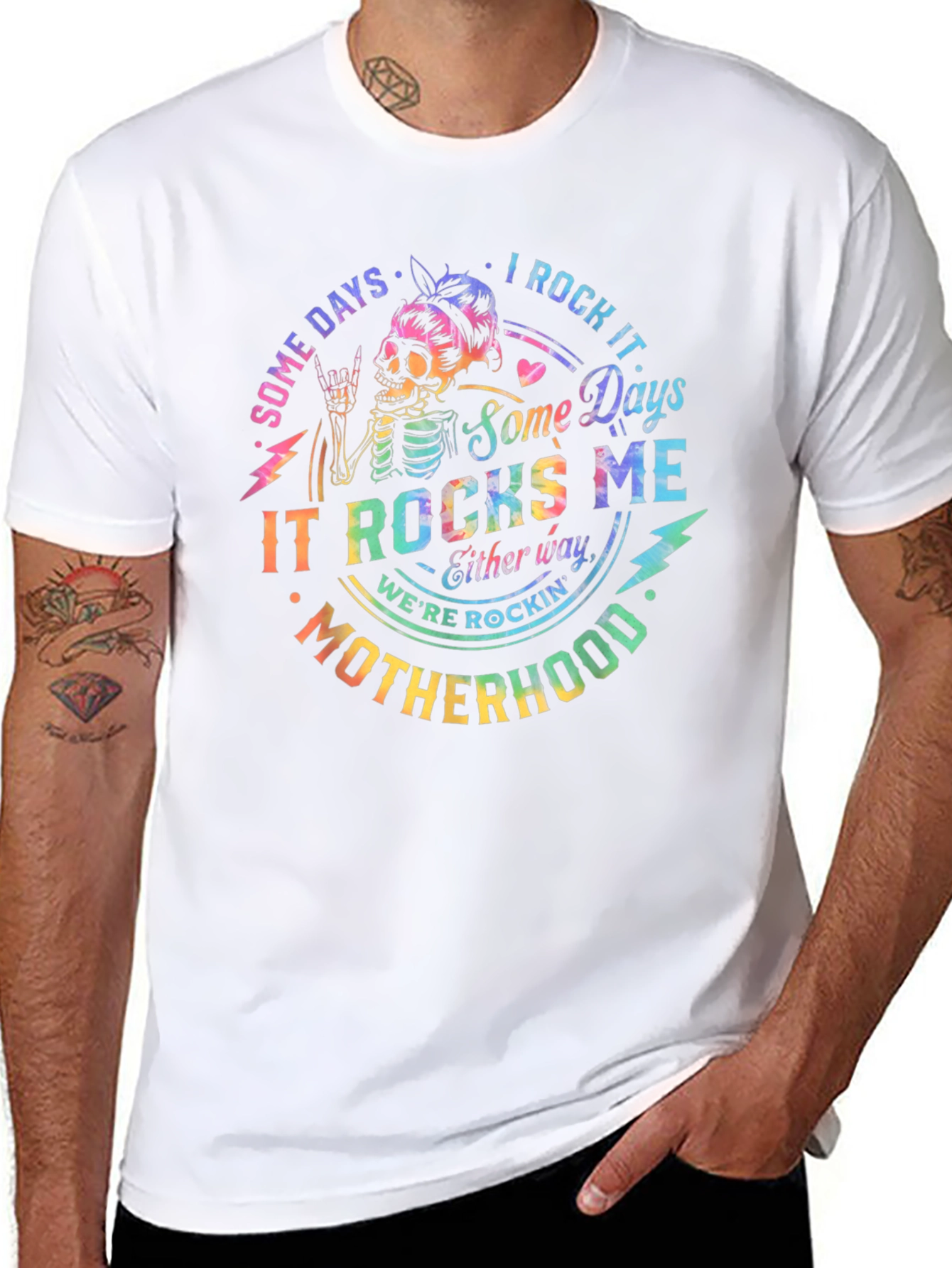 Rockin Motherhood T-Shirt - Skeleton Design