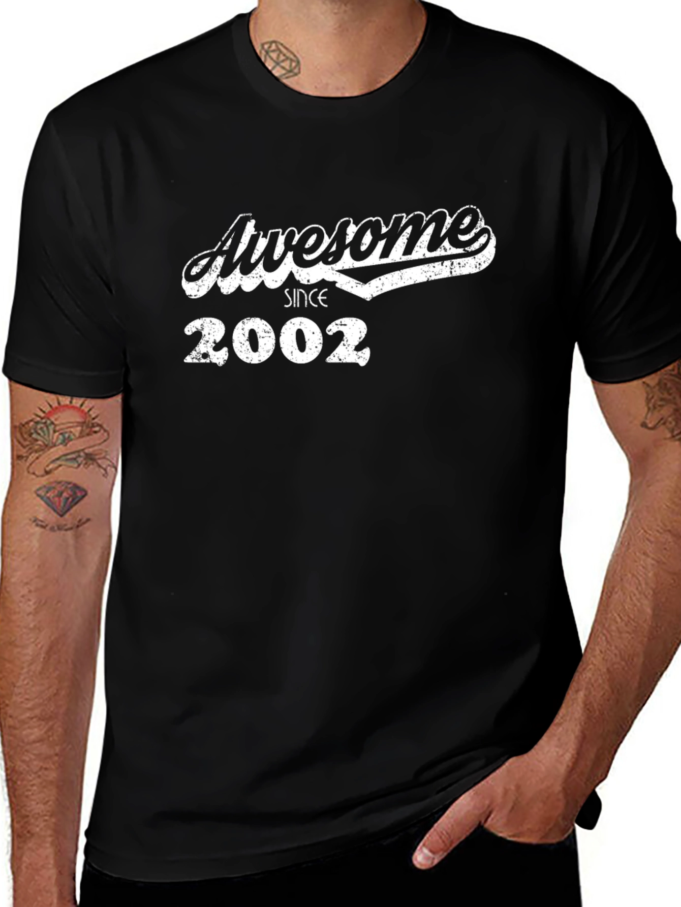 Awesome Since 2002 Black T-Shirt
