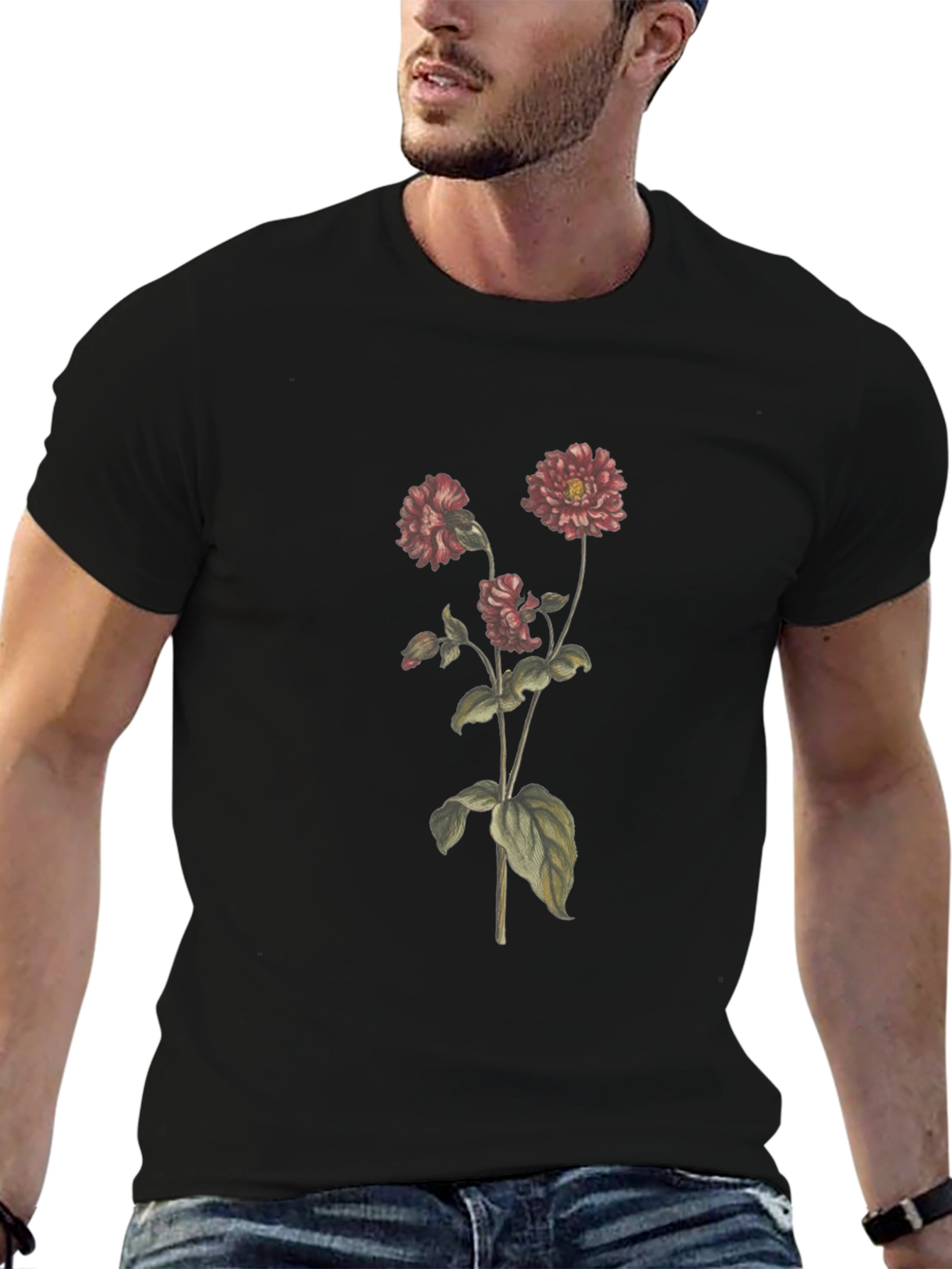 Floral Print Crew Neck T-Shirt