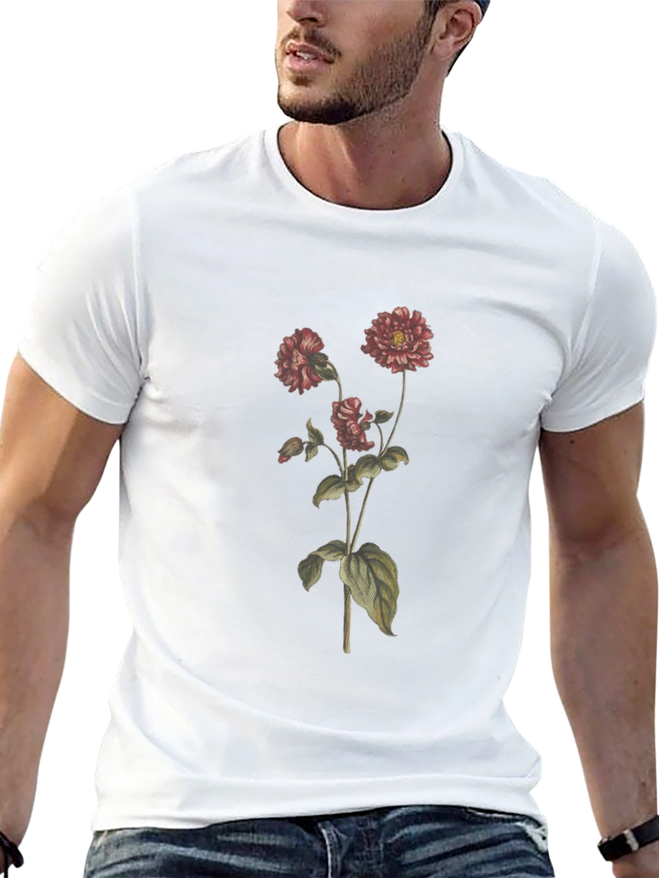 Floral Print Crew Neck T-Shirt