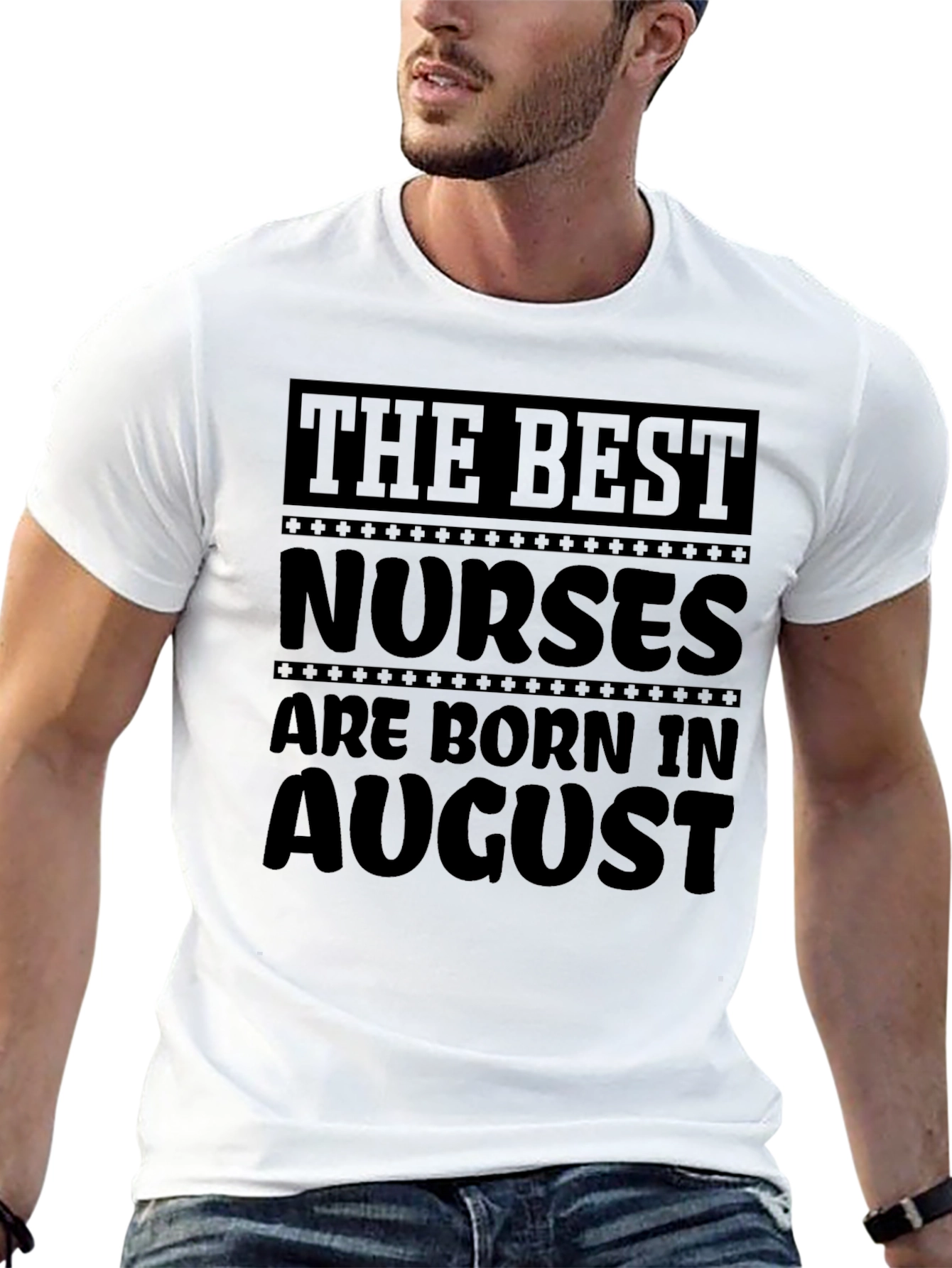 Best Nurses Born in August Black T-Shirt