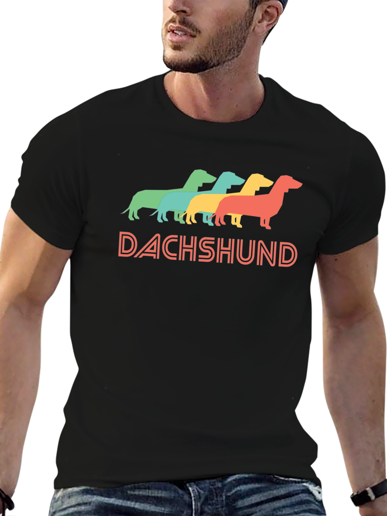 Retro Dachshund Graphic Tee - Comfort Fit