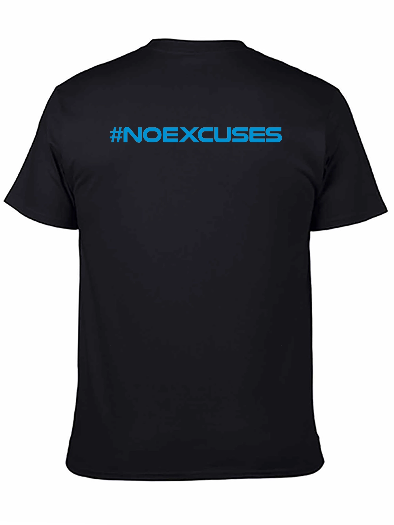 #NoExcuses Black Graphic Tee - Motivational Shirt