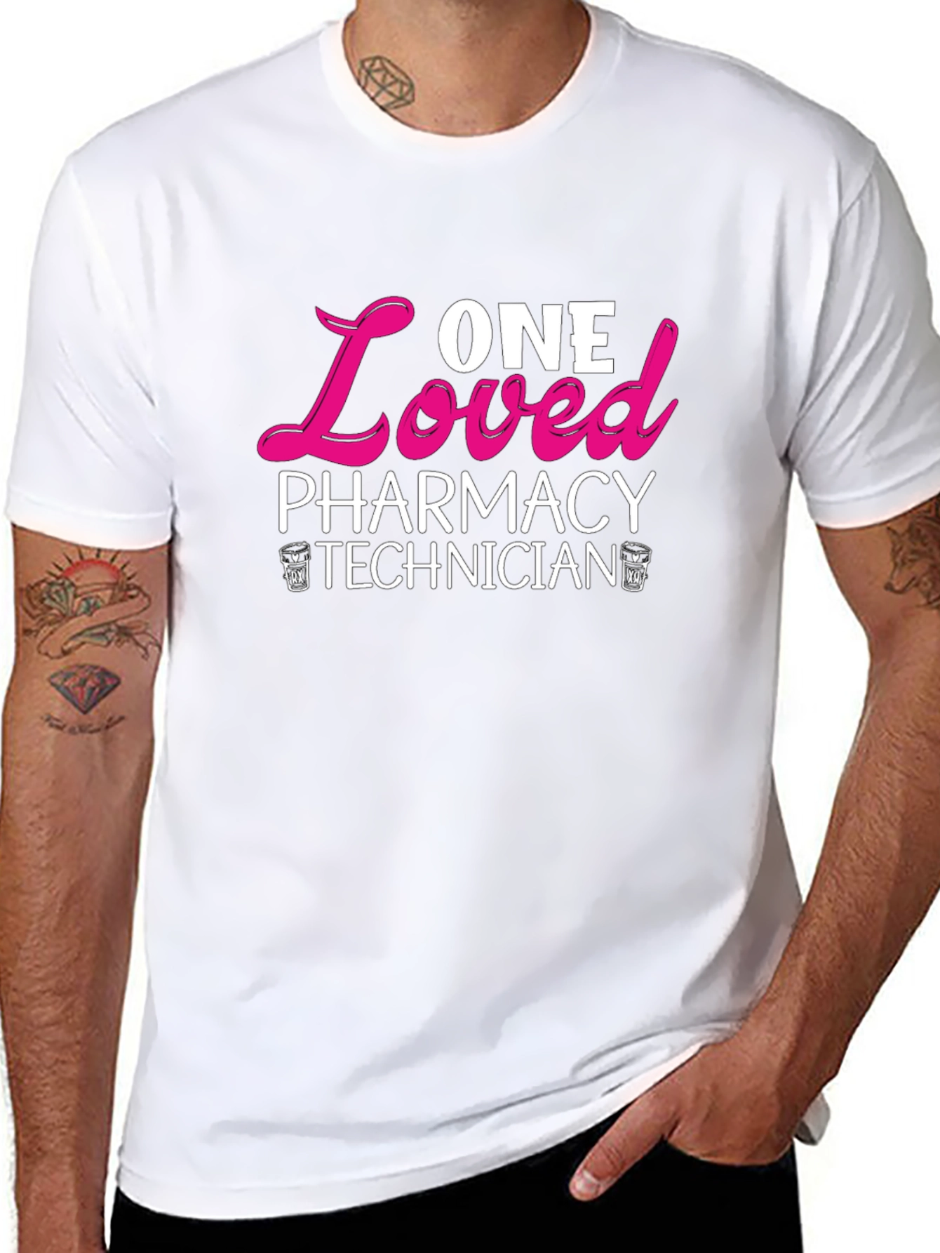 One Loved Pharmacy Technician T-Shirt - Black