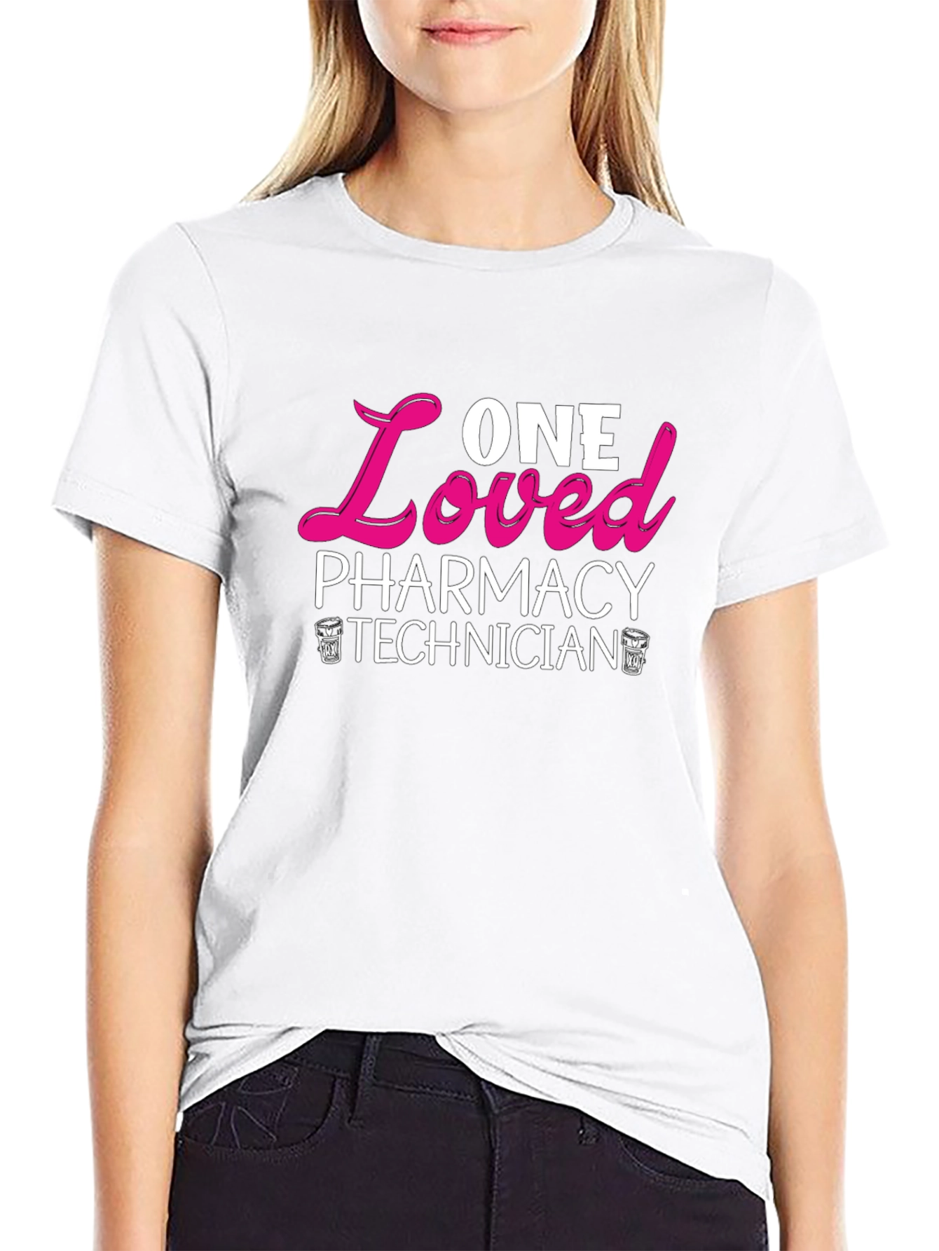 One Loved Pharmacy Technician T-Shirt - Black