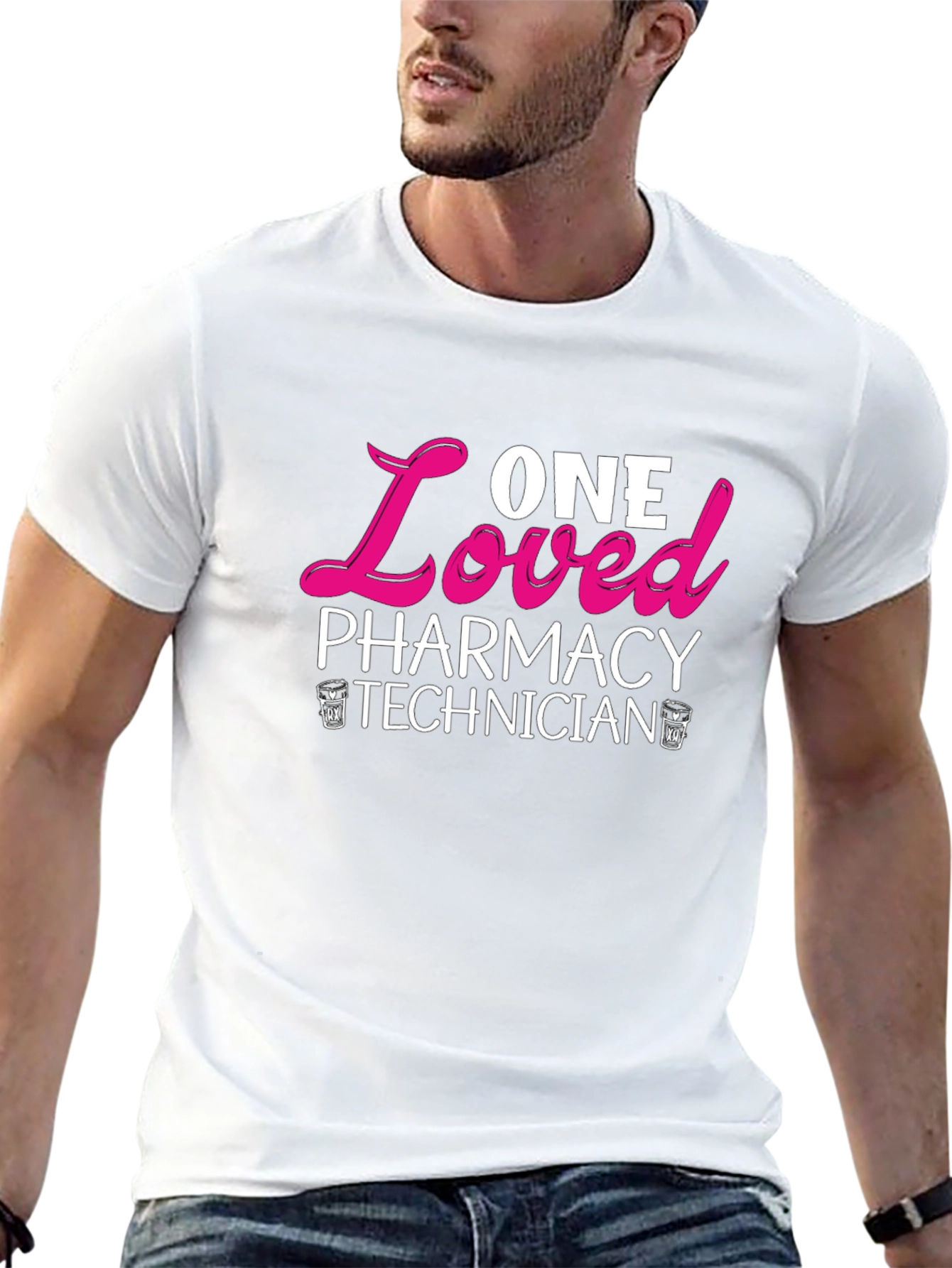One Loved Pharmacy Technician T-Shirt - Black