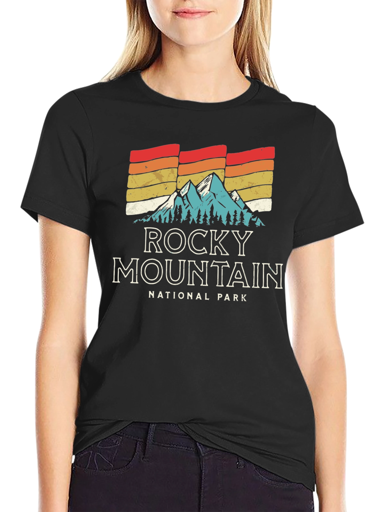 Retro Rocky Mountain National Park Graphic T-Shirt