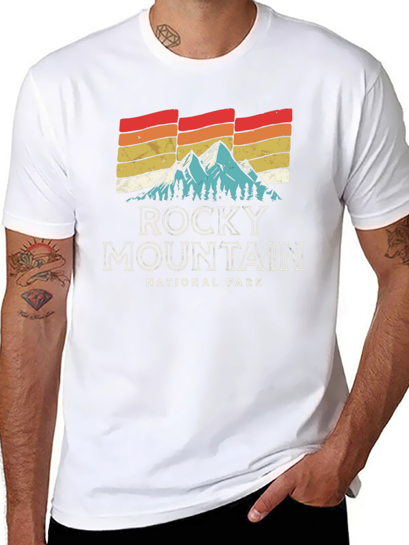 Retro Rocky Mountain National Park Graphic T-Shirt