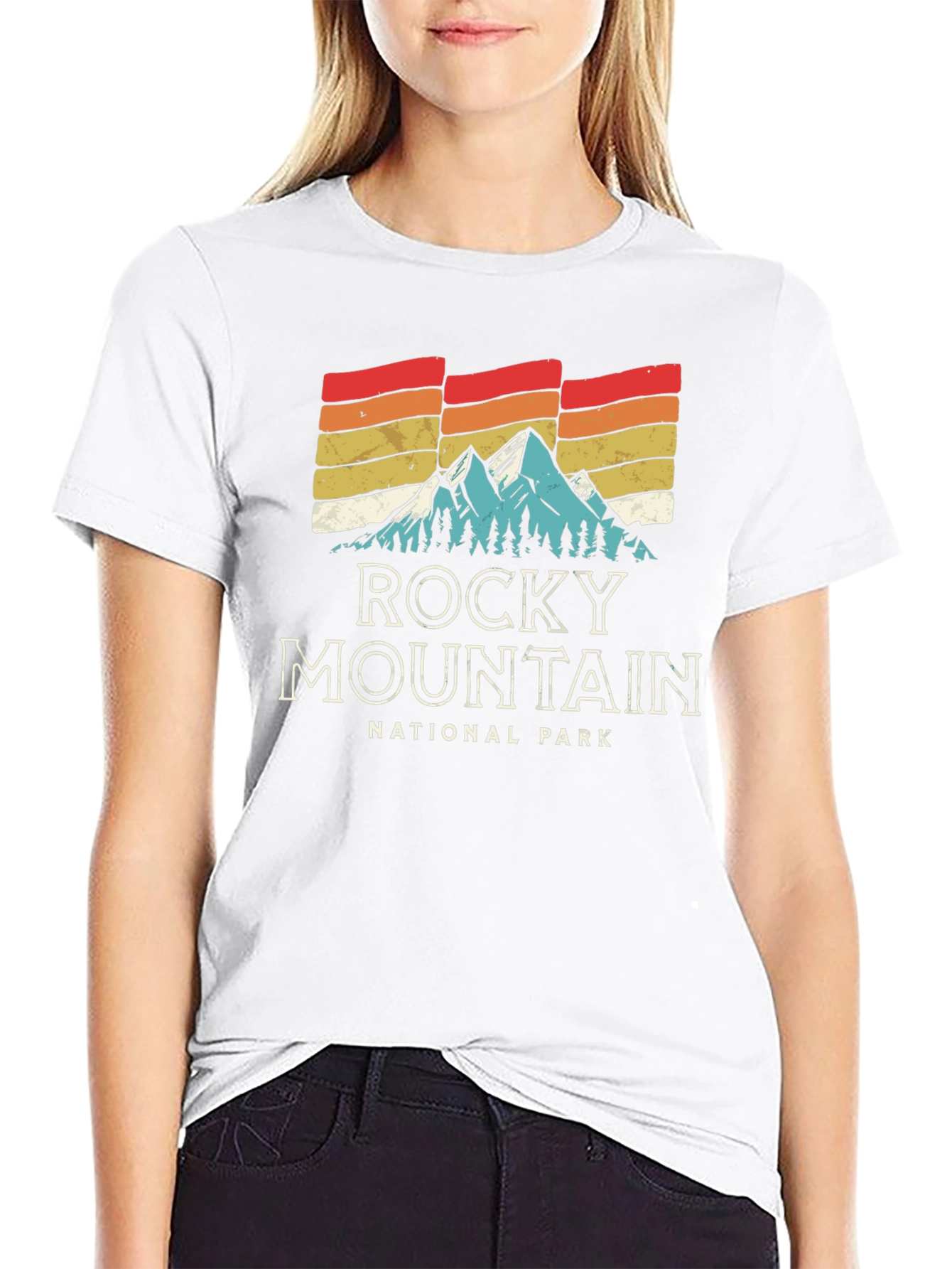 Retro Rocky Mountain National Park Graphic T-Shirt