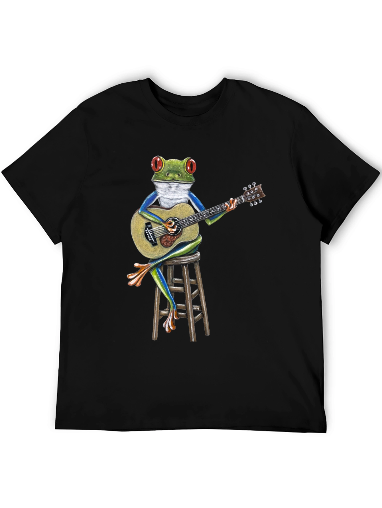 Frog Playing Guitar Graphic T-Shirt