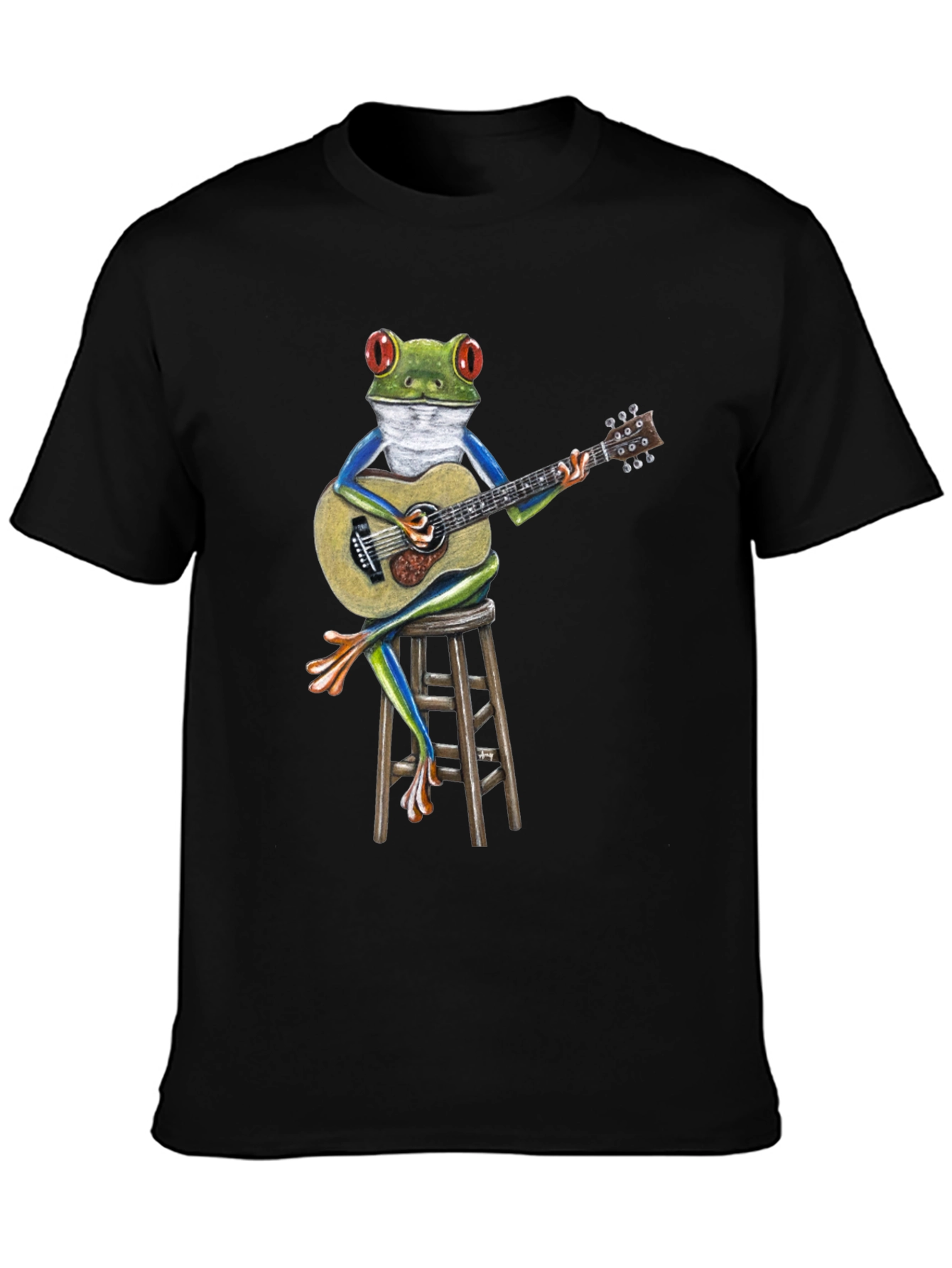 Frog Playing Guitar Graphic T-Shirt