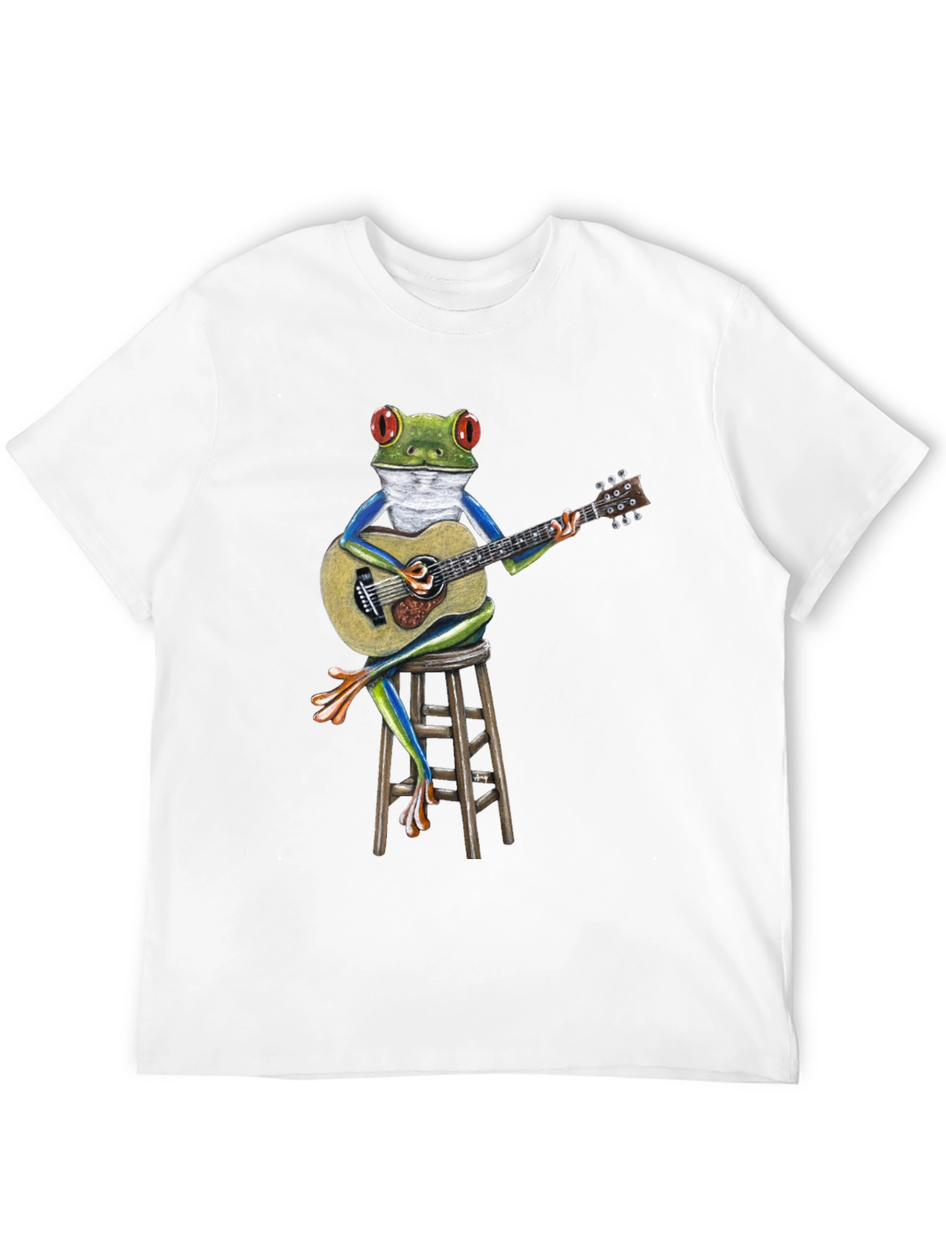Frog Playing Guitar Graphic T-Shirt