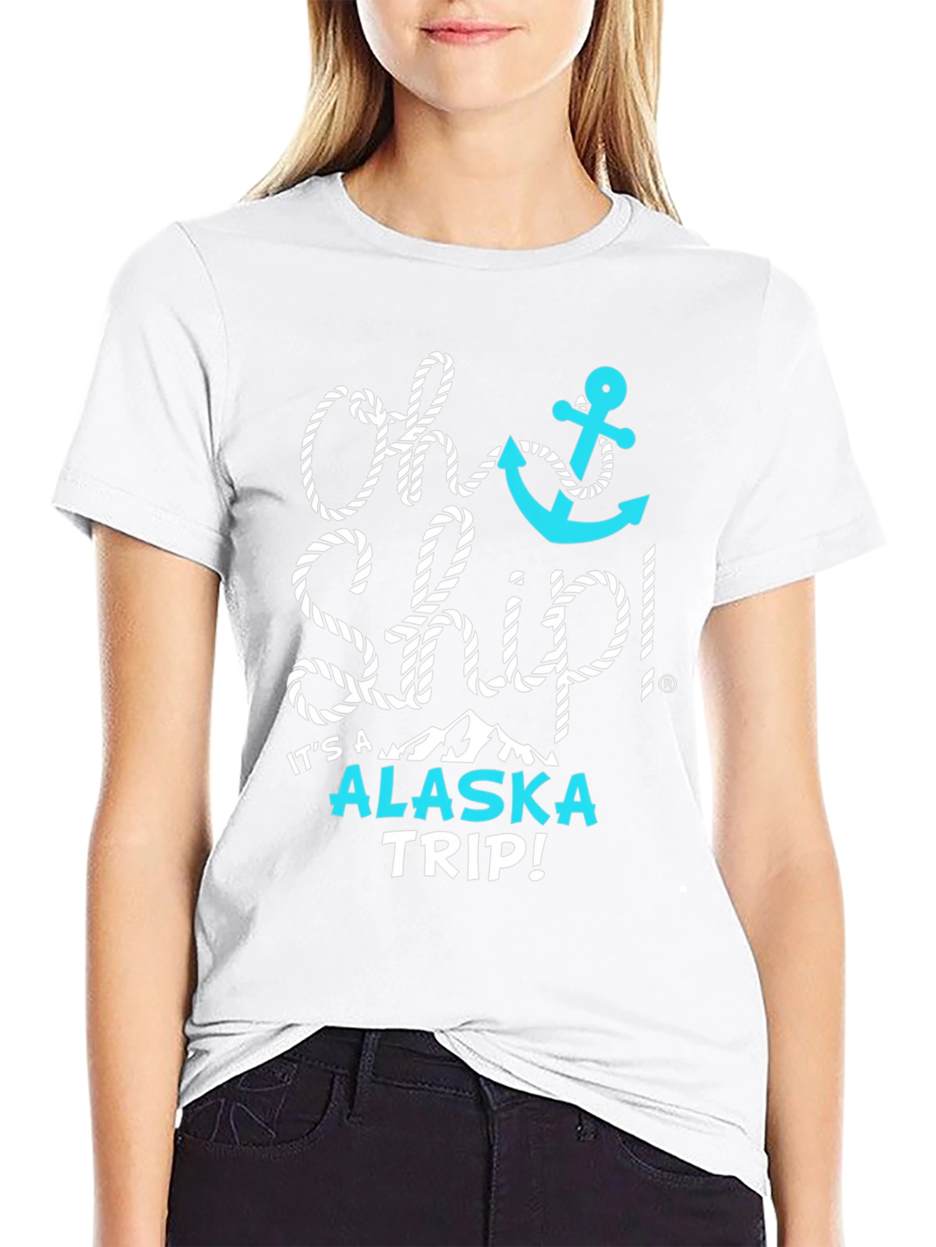 Oh Ship! Alaska Trip Black Graphic Tee