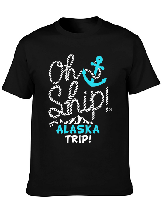 Oh Ship! Alaska Trip Black Graphic Tee