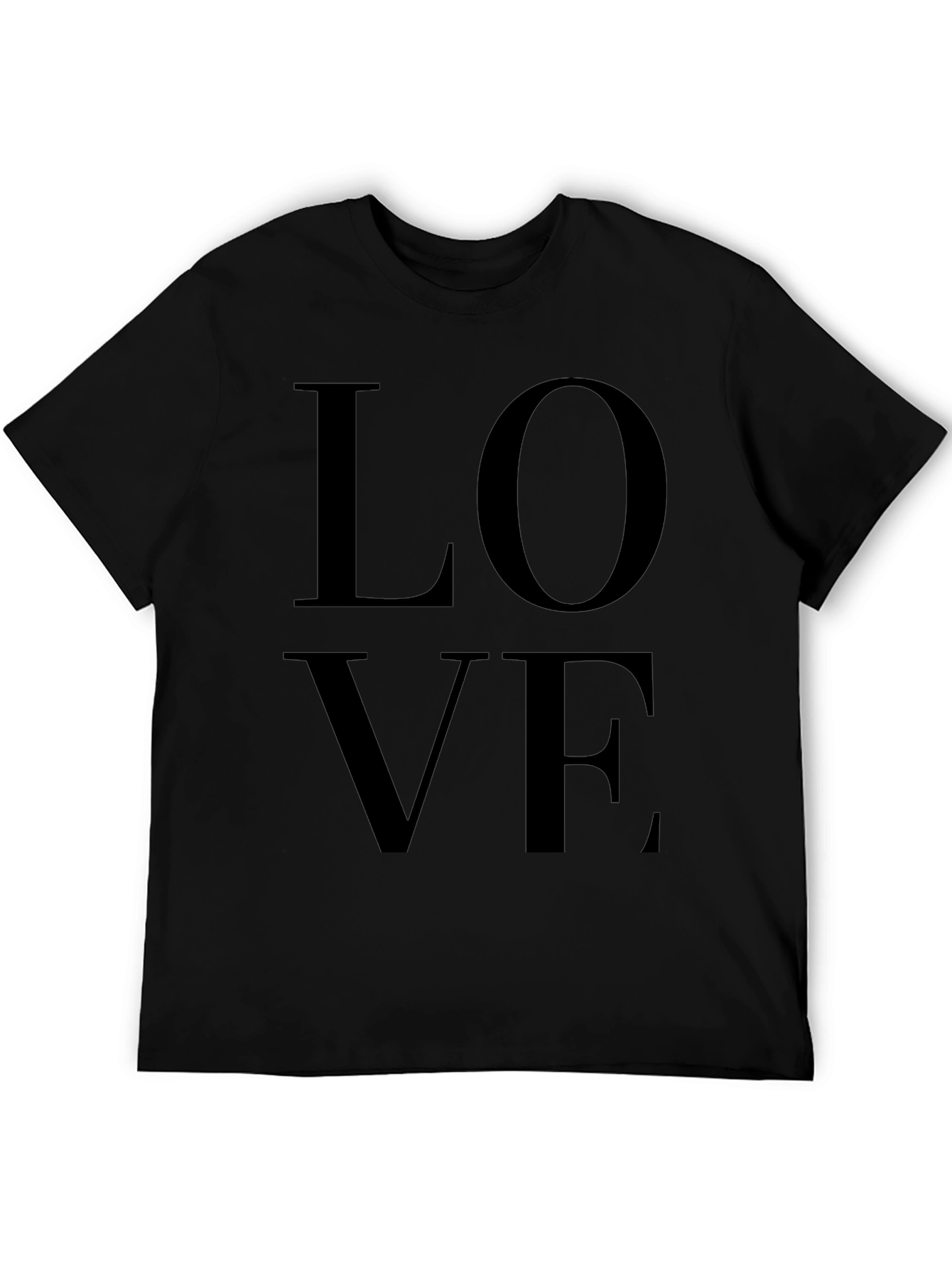 Love Graphic Black T-Shirt for Men
