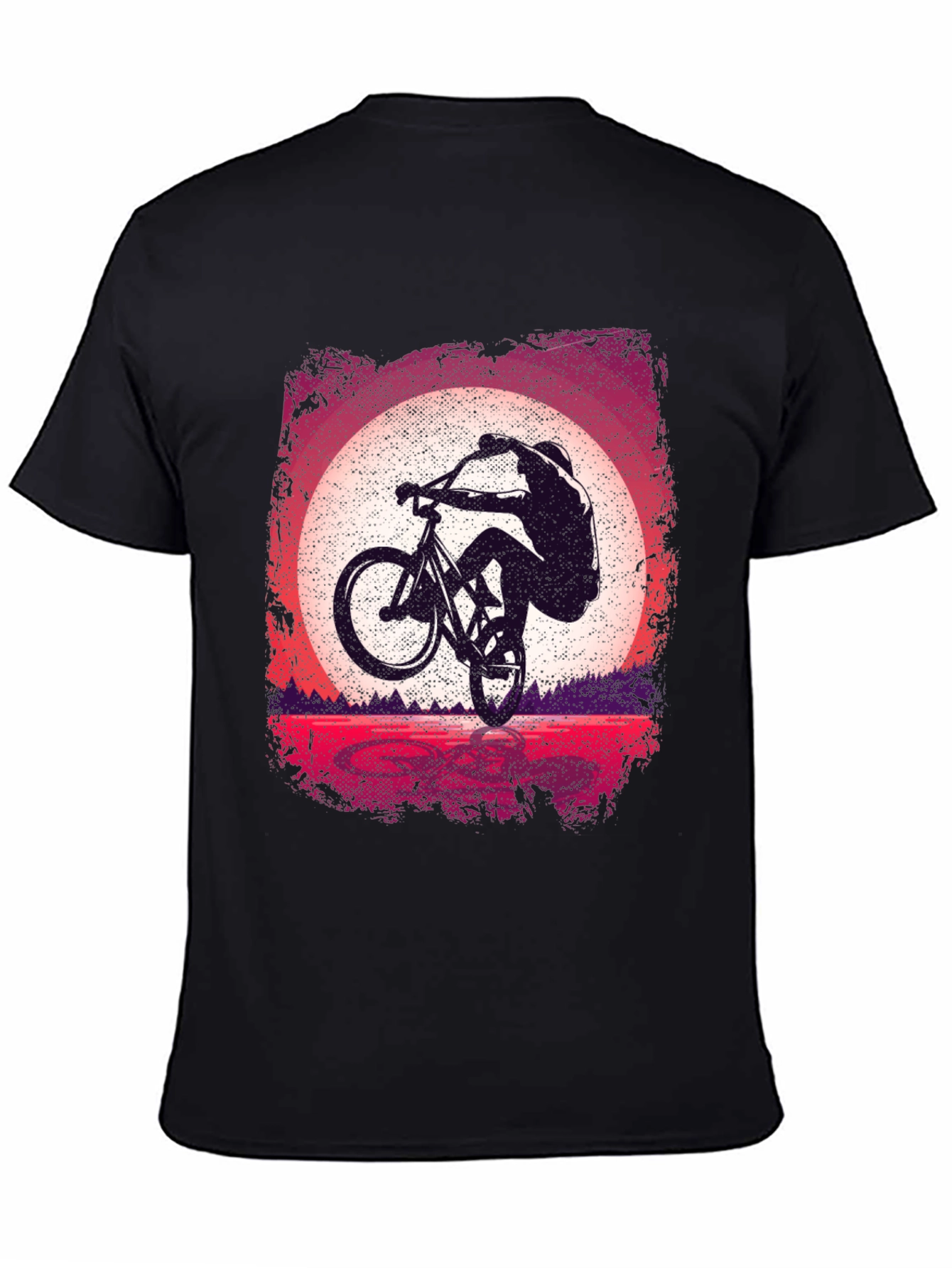 Mountain Bike Sunset Graphic T-Shirt