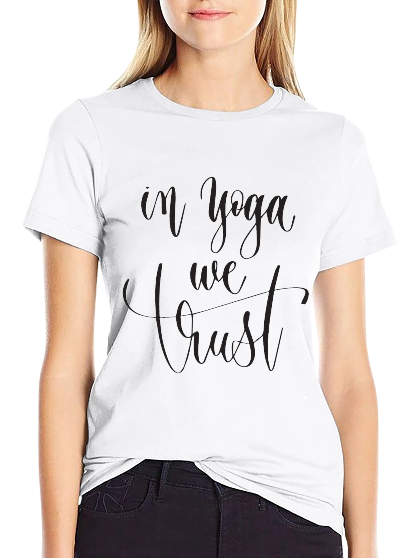 In Yoga We Trust Black Tee
