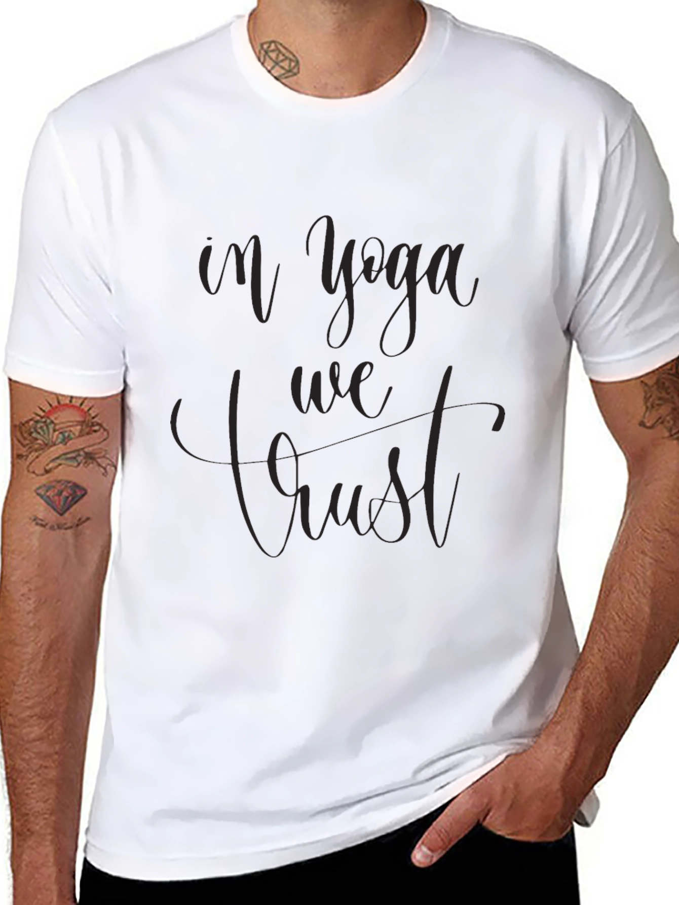 In Yoga We Trust Black Tee
