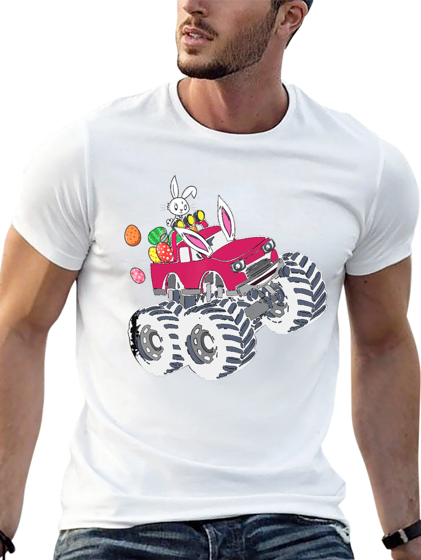 Easter Bunny Monster Truck T-Shirt