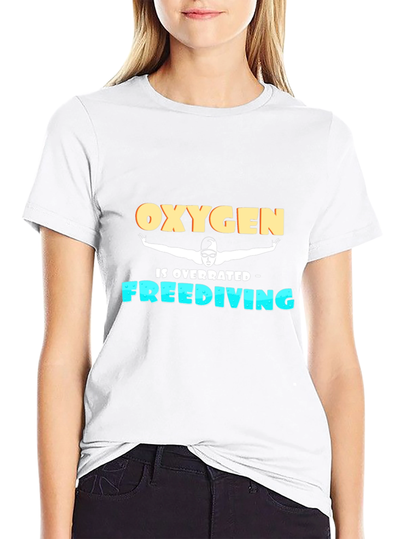 Freediving Oxygen Overrated Graphic Tee