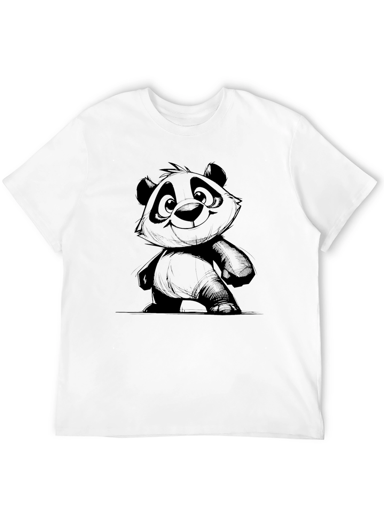 Cool Panda Graphic Black T-Shirt