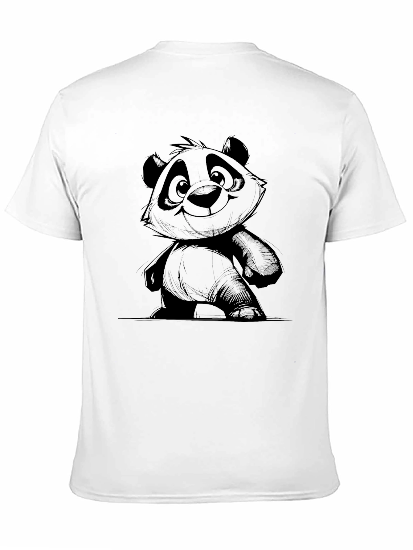 Cool Panda Graphic Black T-Shirt