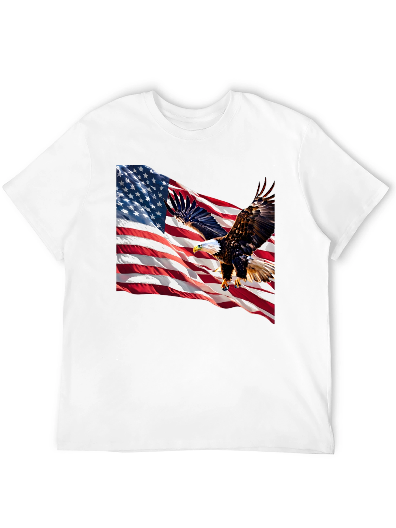 American Flag Eagle Graphic Tee - Patriotic Style