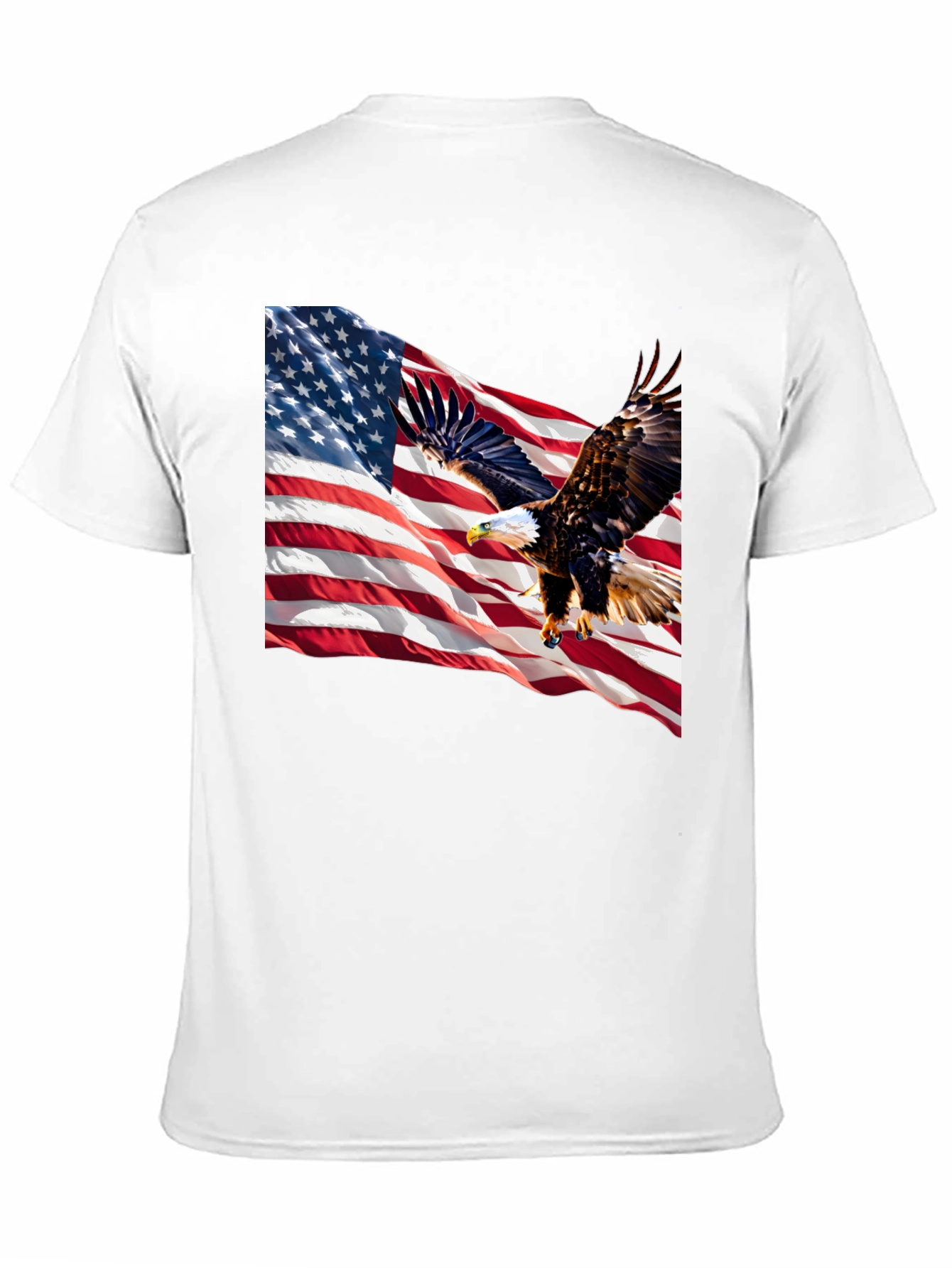 American Flag Eagle Graphic Tee - Patriotic Style