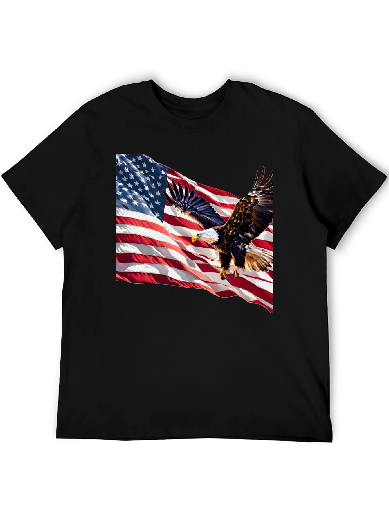 American Flag Eagle Graphic Tee - Patriotic Style
