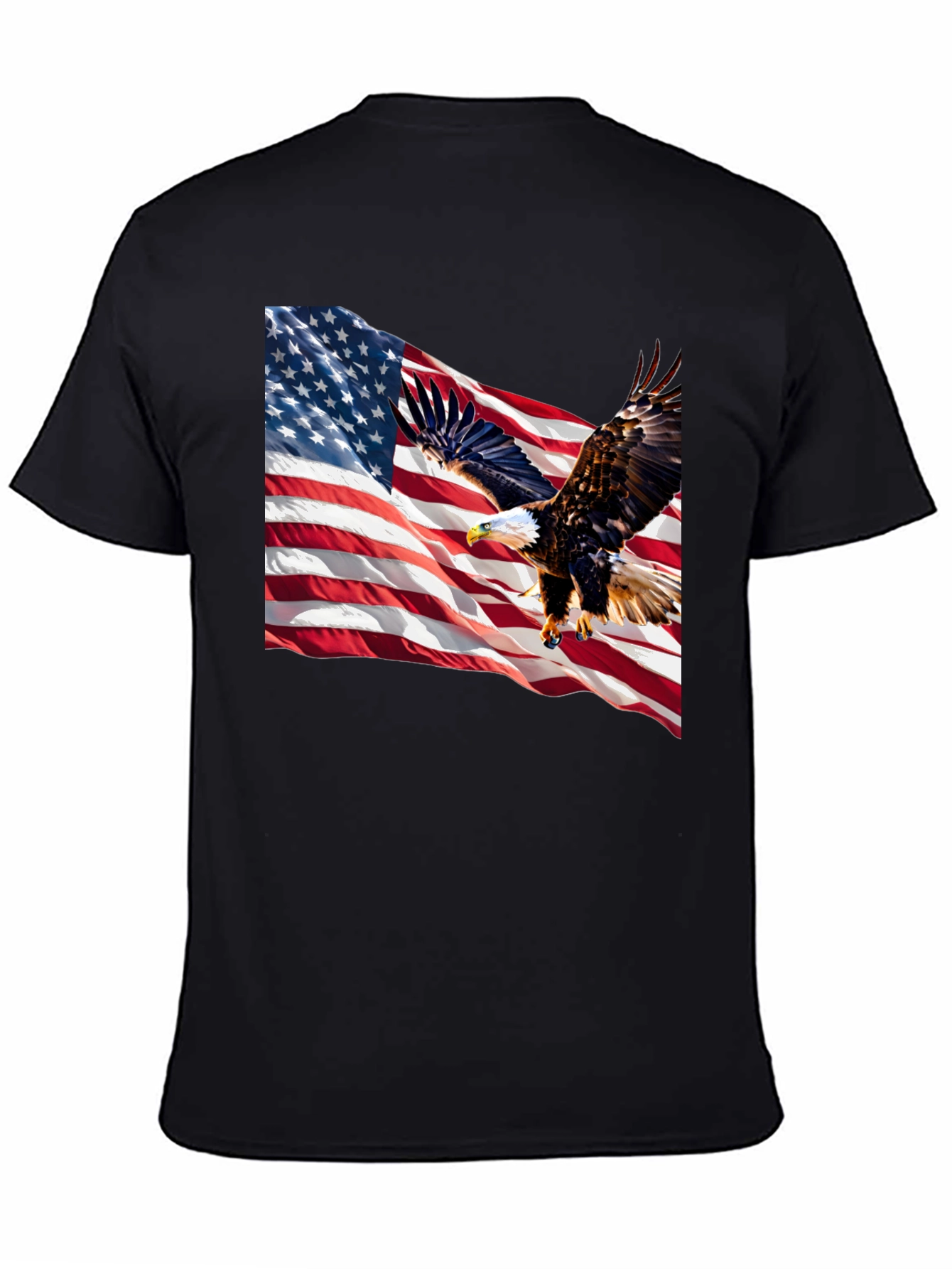 American Flag Eagle Graphic Tee - Patriotic Style