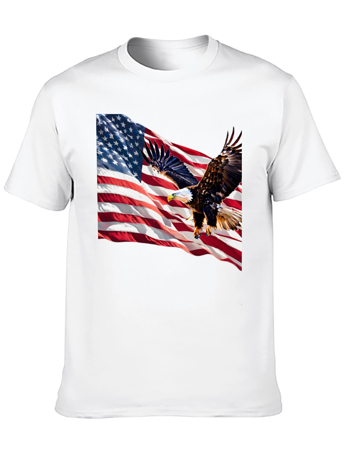 American Flag Eagle Graphic Tee - Patriotic Style