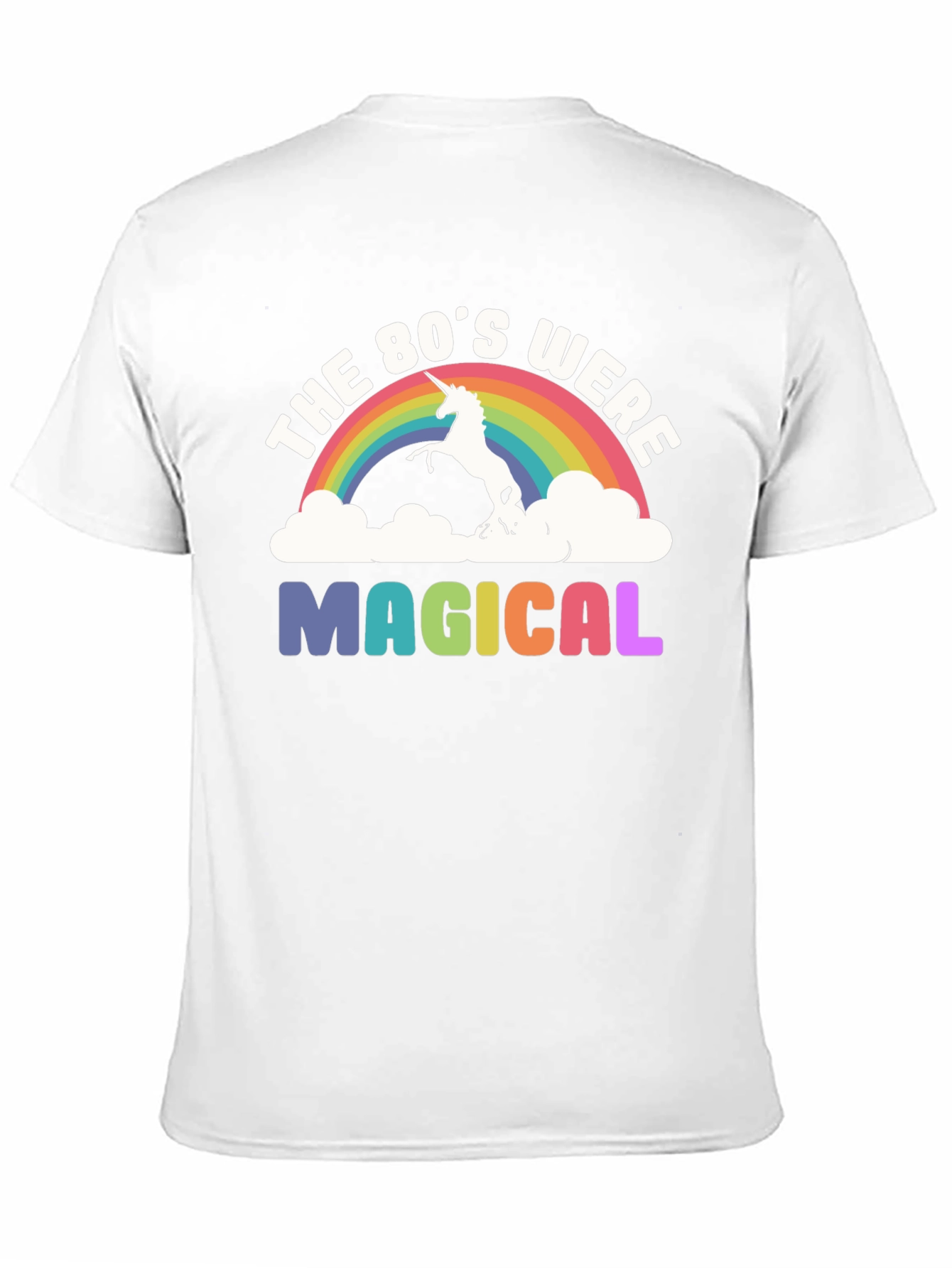 80s Magical Unicorn Rainbow Graphic Tee