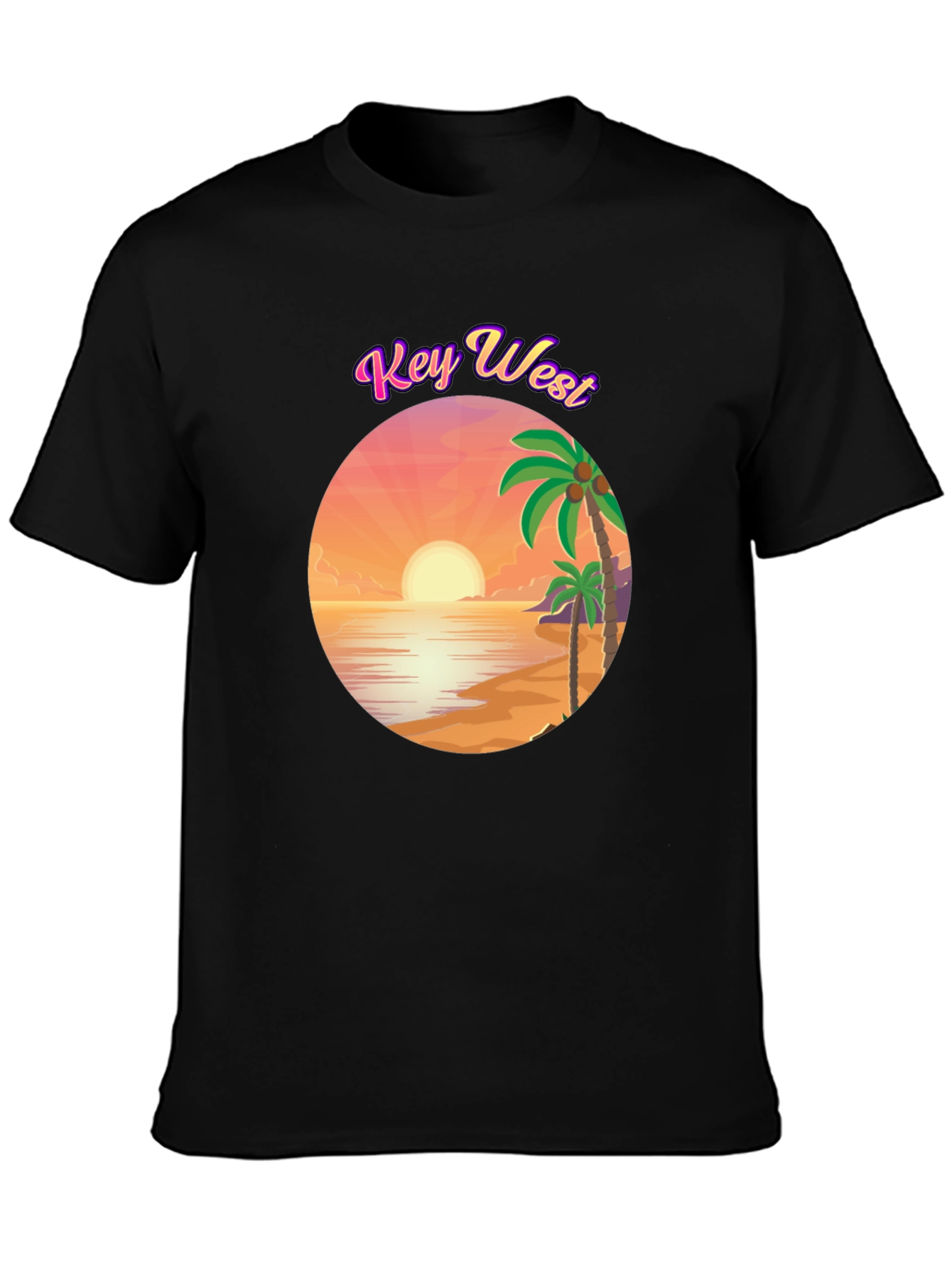Key West Sunset T-Shirt - Tropical Beach Design