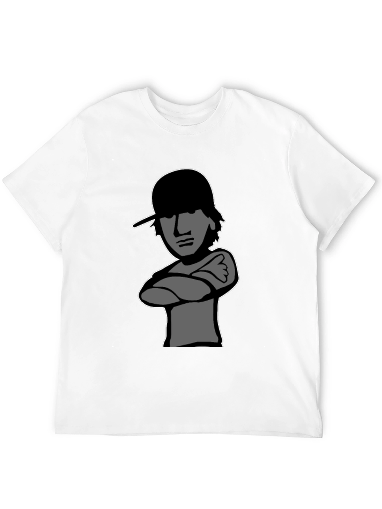 Cool Cartoon Graphic Tee - Mens Black T-Shirt