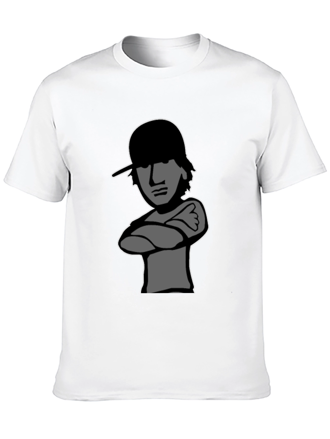 Cool Cartoon Graphic Tee - Mens Black T-Shirt