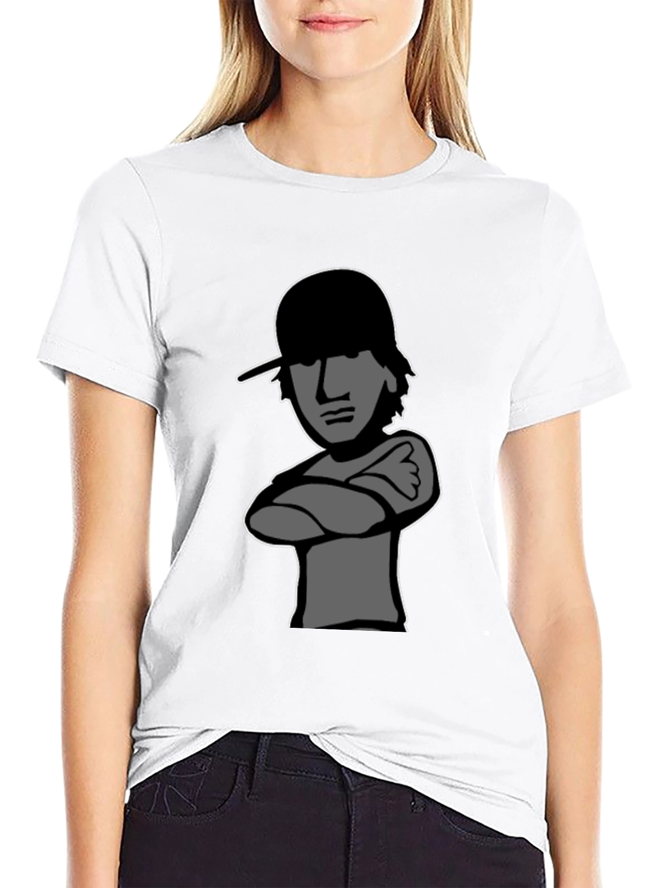 Cool Cartoon Graphic Tee - Mens Black T-Shirt