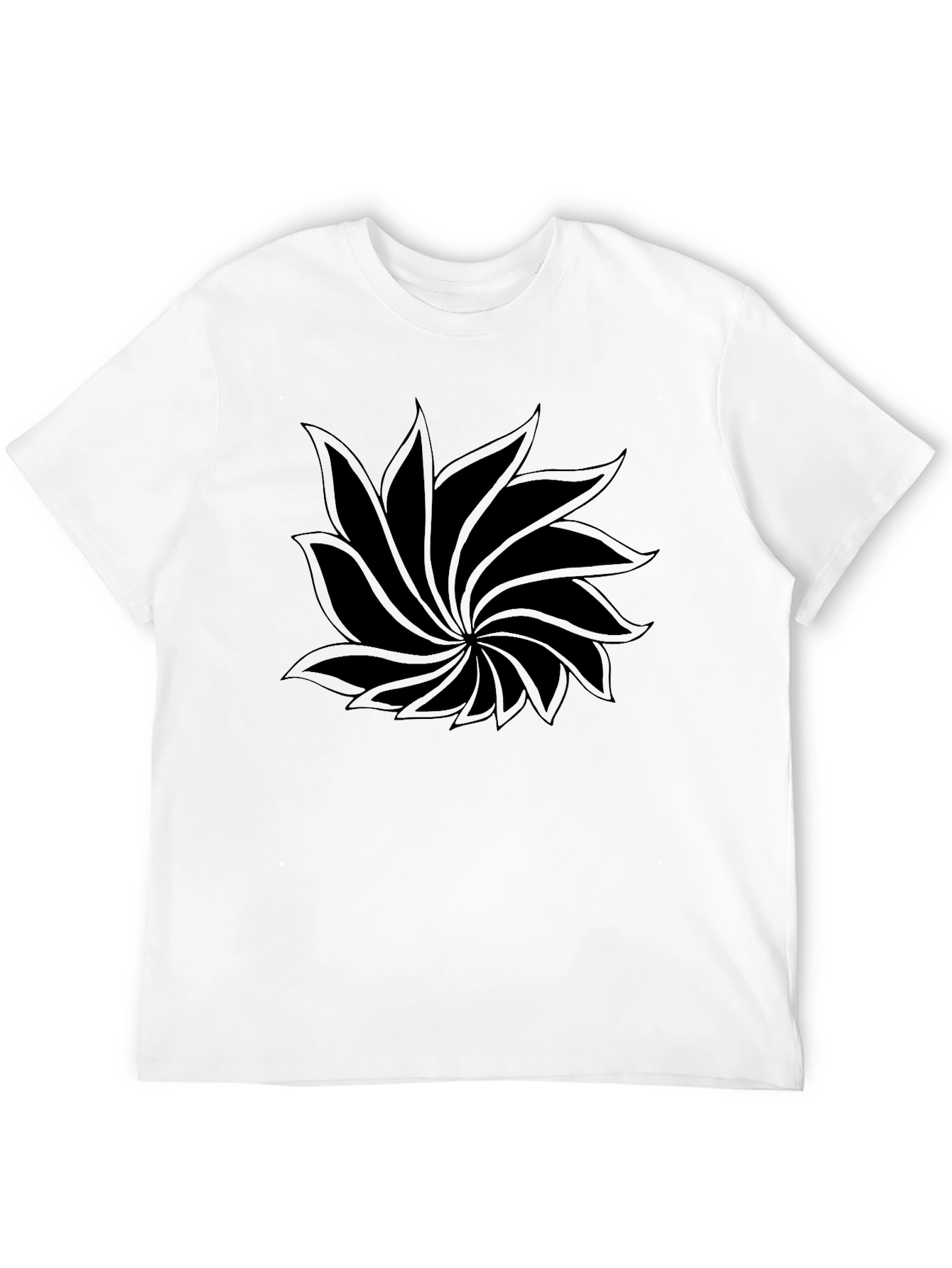 Black Floral Graphic T-Shirt - Casual Style