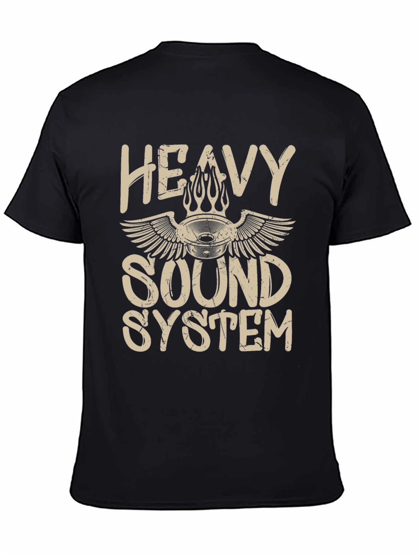 Heavy Sound System Black T-Shirt Music Lover