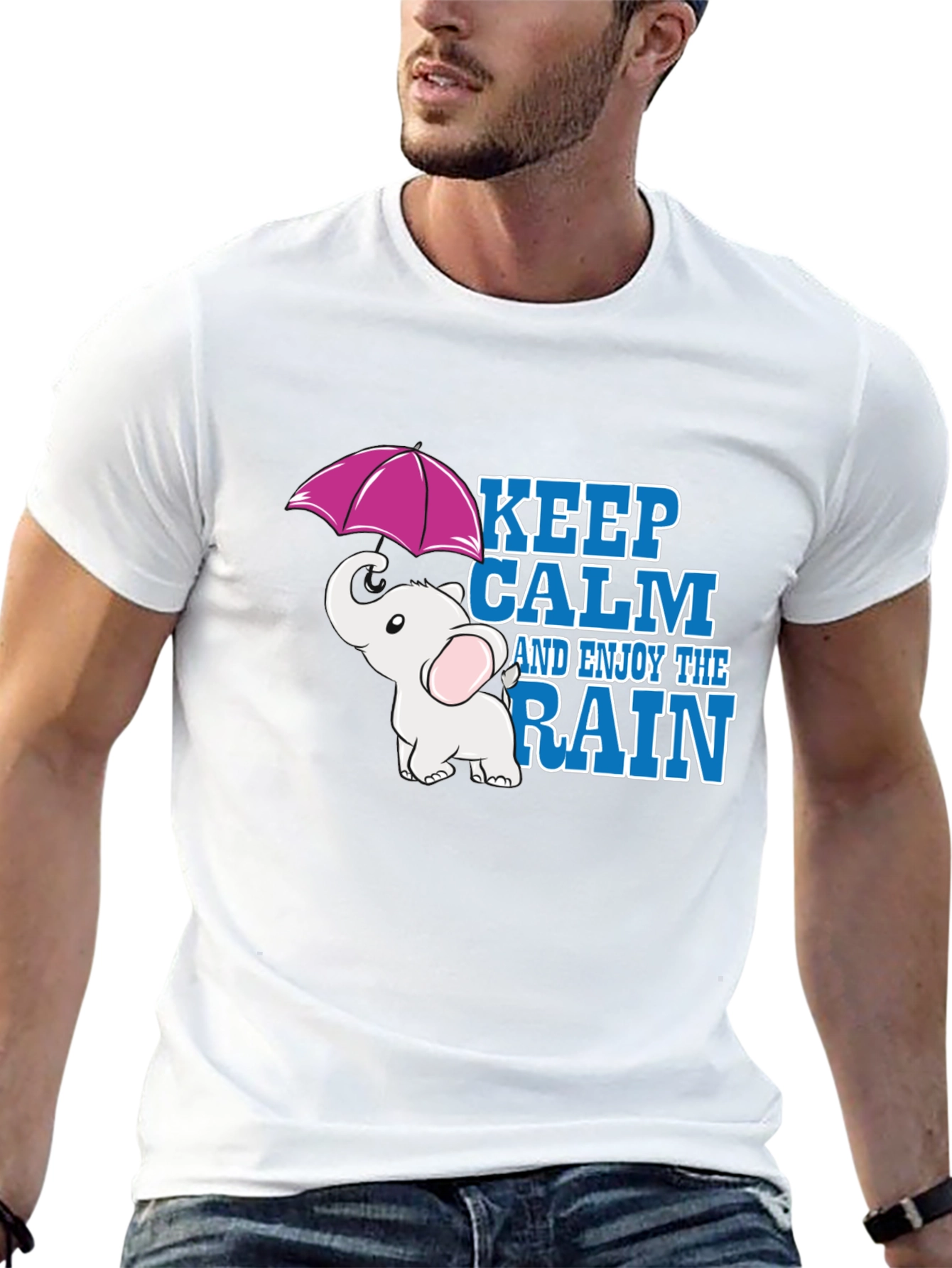 Keep Calm and Enjoy the Rain Elephant T-Shirt