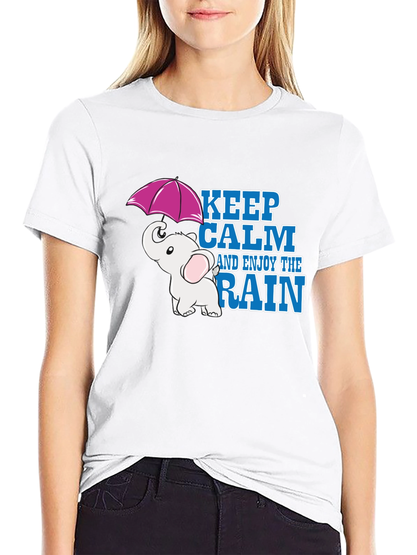 Keep Calm and Enjoy the Rain Elephant T-Shirt