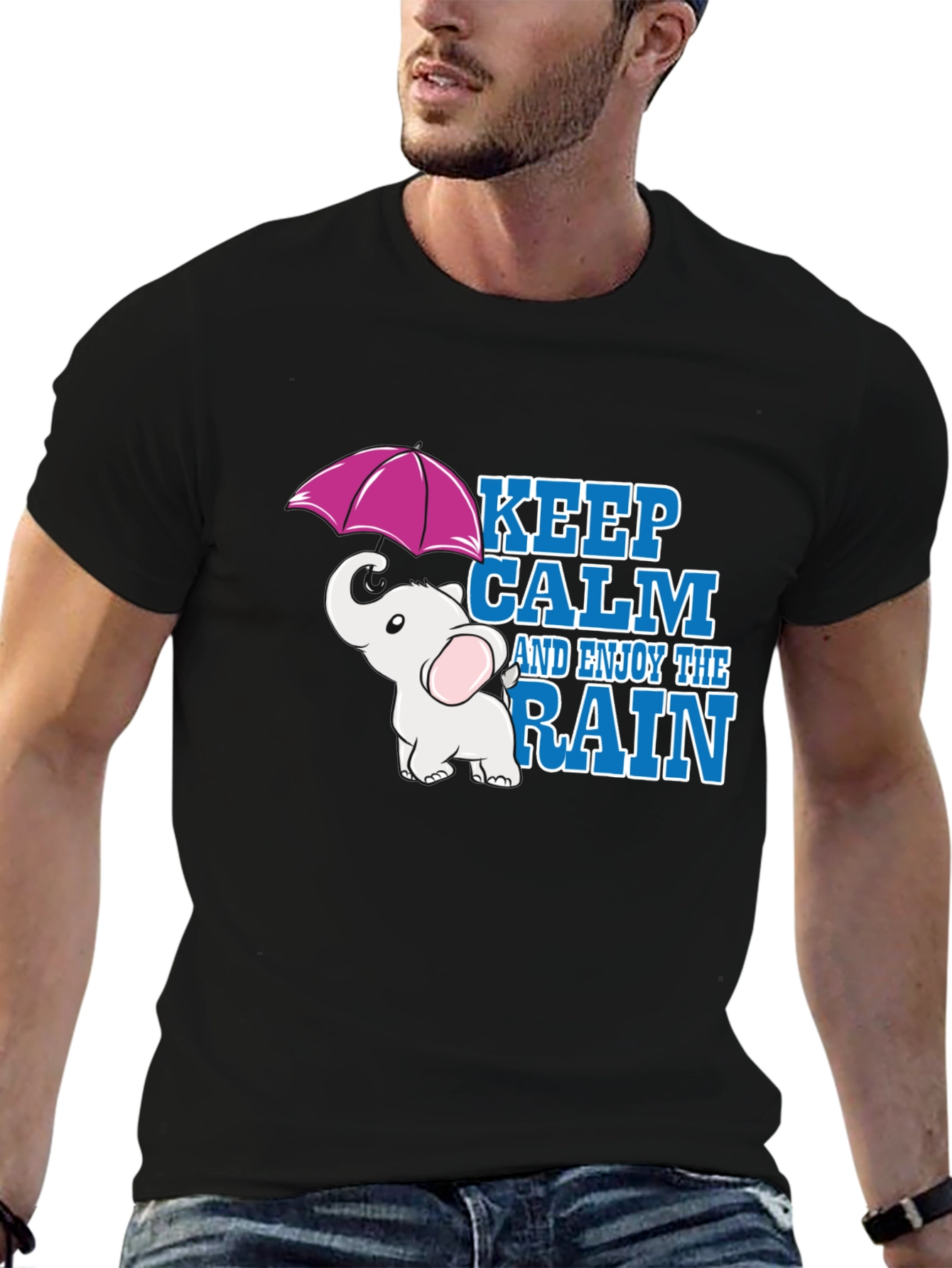 Keep Calm and Enjoy the Rain Elephant T-Shirt